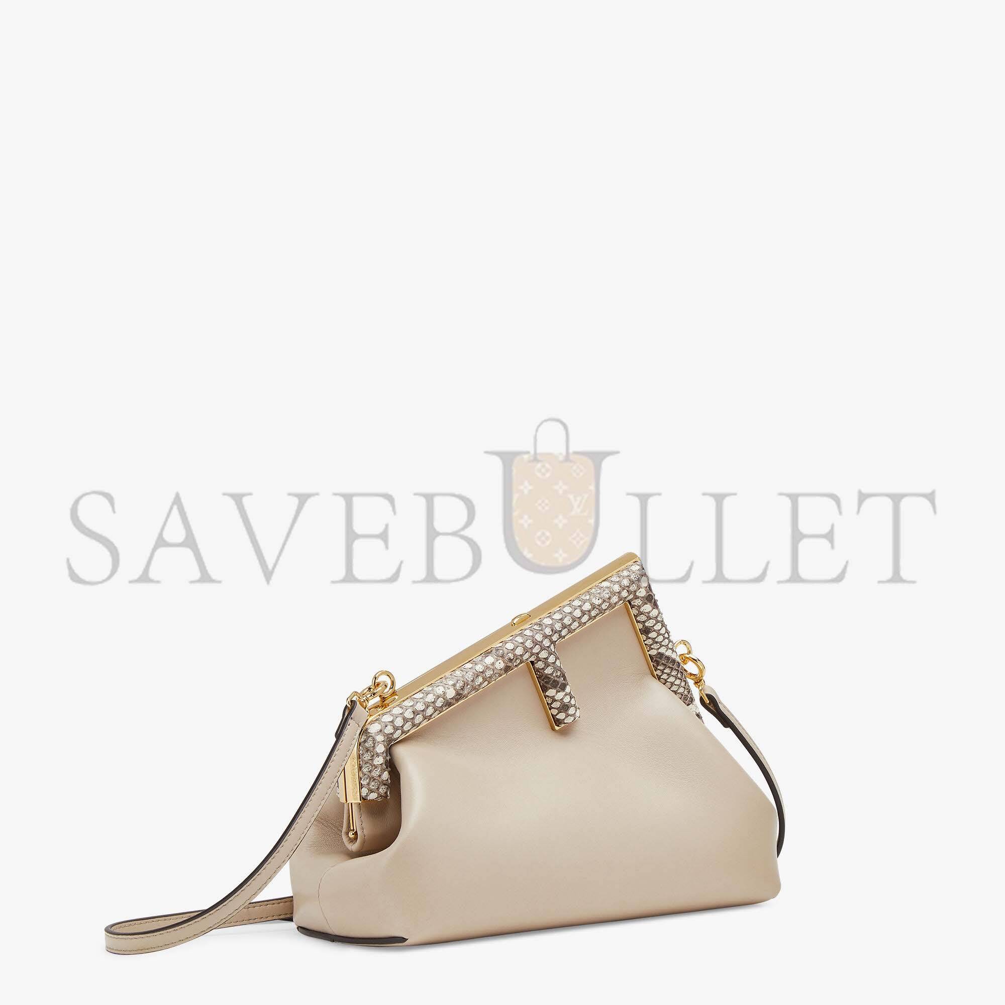 FENDI FIRST SMALL - PINK LEATHER AND PYTHON LEATHER BAG 8BP129AKKUF1HOP (26*18*9.5cm) FENDI FIRST SMALL - PINK LEATHER AND PYTHON LEATHER BAG 8BP129AKKUF1HOP (26*18*9.5cm)