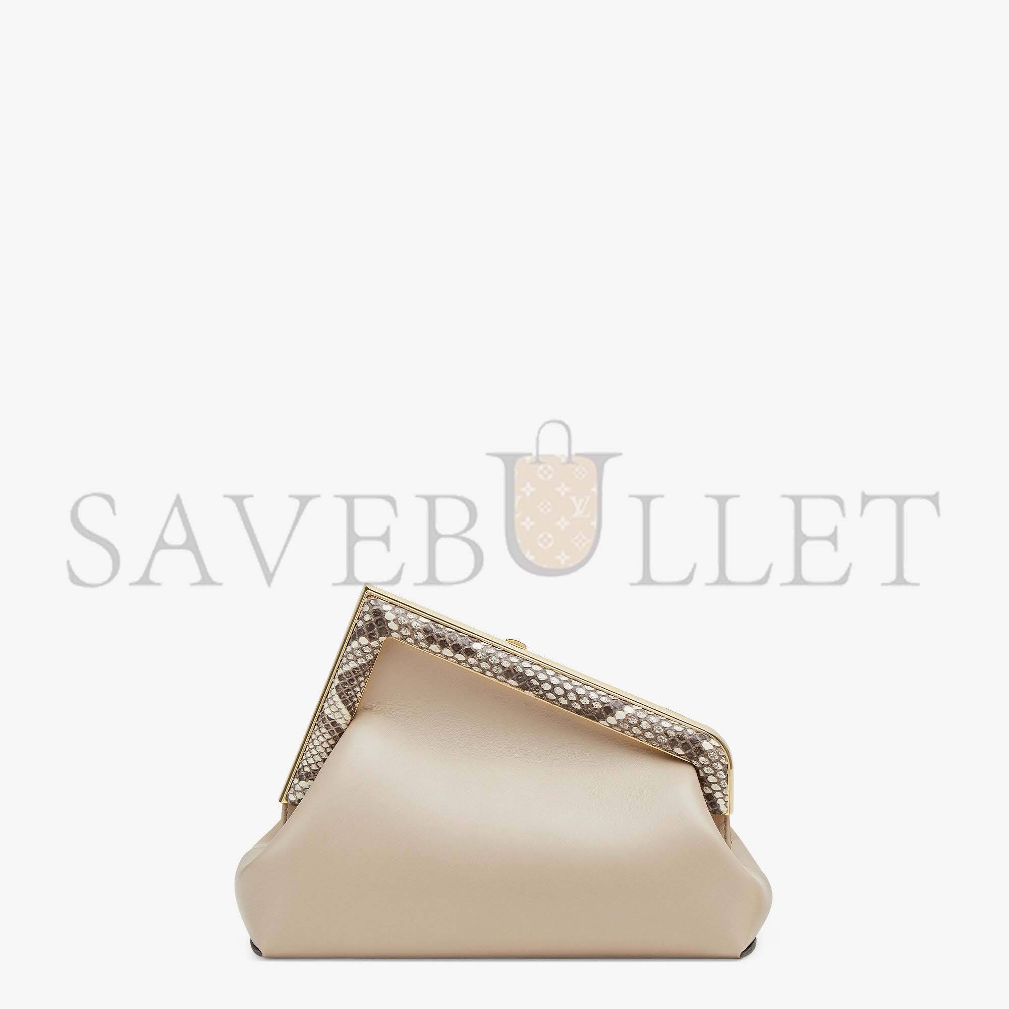 FENDI FIRST SMALL - PINK LEATHER AND PYTHON LEATHER BAG 8BP129AKKUF1HOP (26*18*9.5cm) FENDI FIRST SMALL - PINK LEATHER AND PYTHON LEATHER BAG 8BP129AKKUF1HOP (26*18*9.5cm)