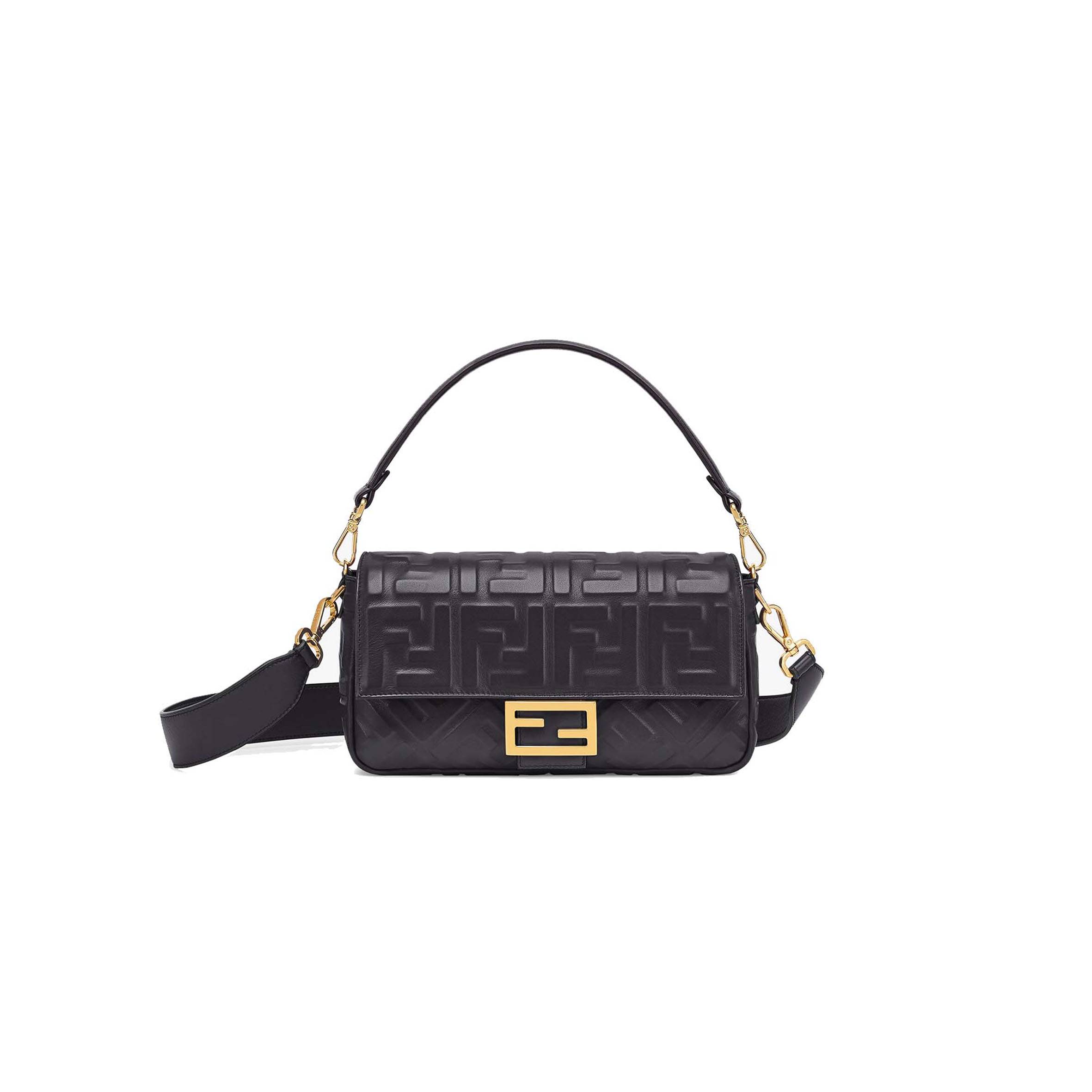 FENDI BAGUETTE - BLACK LEATHER BAG 8BR600A72VF15ZW (27*15*6cm) FENDI BAGUETTE - BLACK LEATHER BAG 8BR600A72VF15ZW (27*15*6cm)