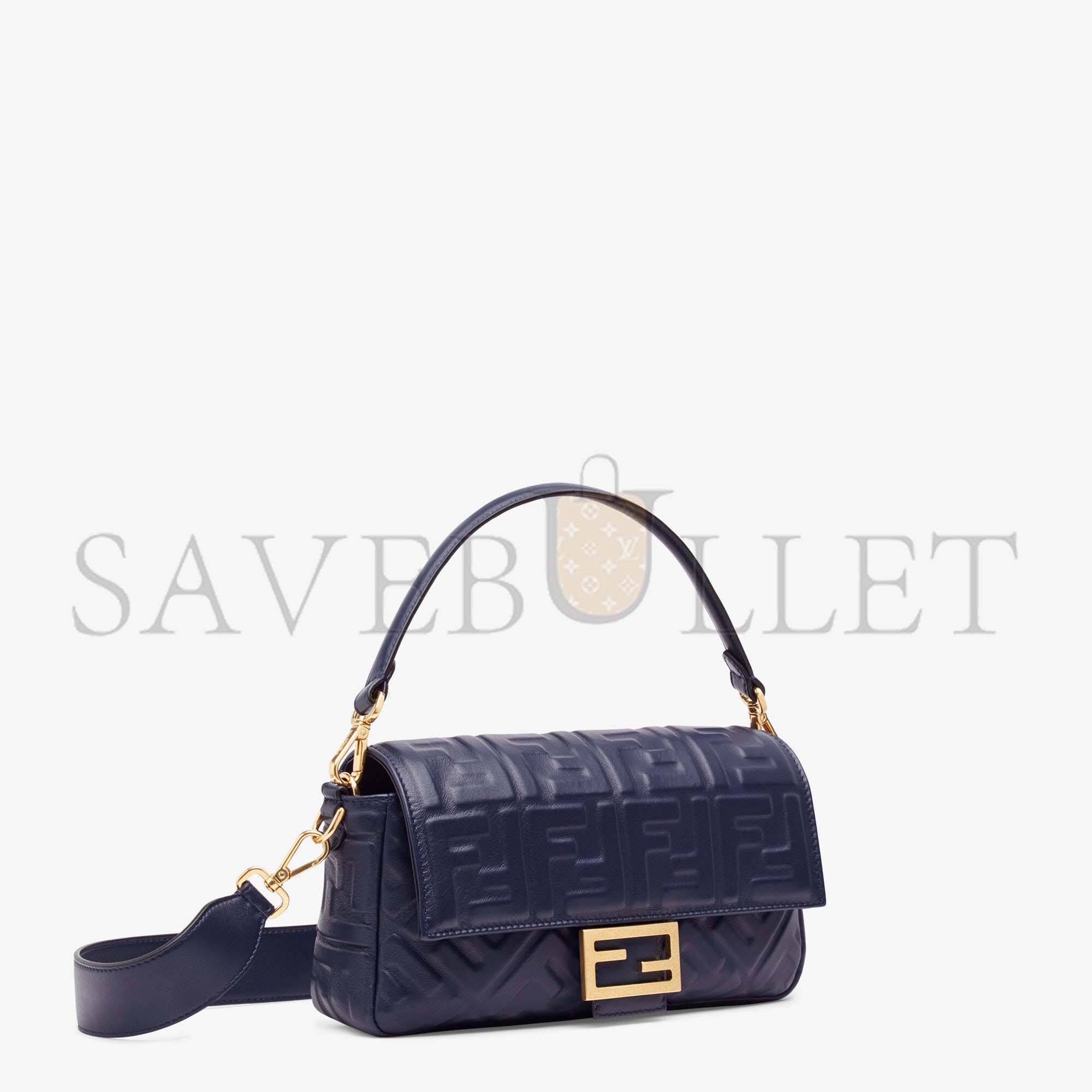 FENDI BAGUETTE - BLUE NAPPA LEATHER BAG 8BR600A72VF19PO (27*15*6cm) FENDI BAGUETTE - BLUE NAPPA LEATHER BAG 8BR600A72VF19PO (27*15*6cm)