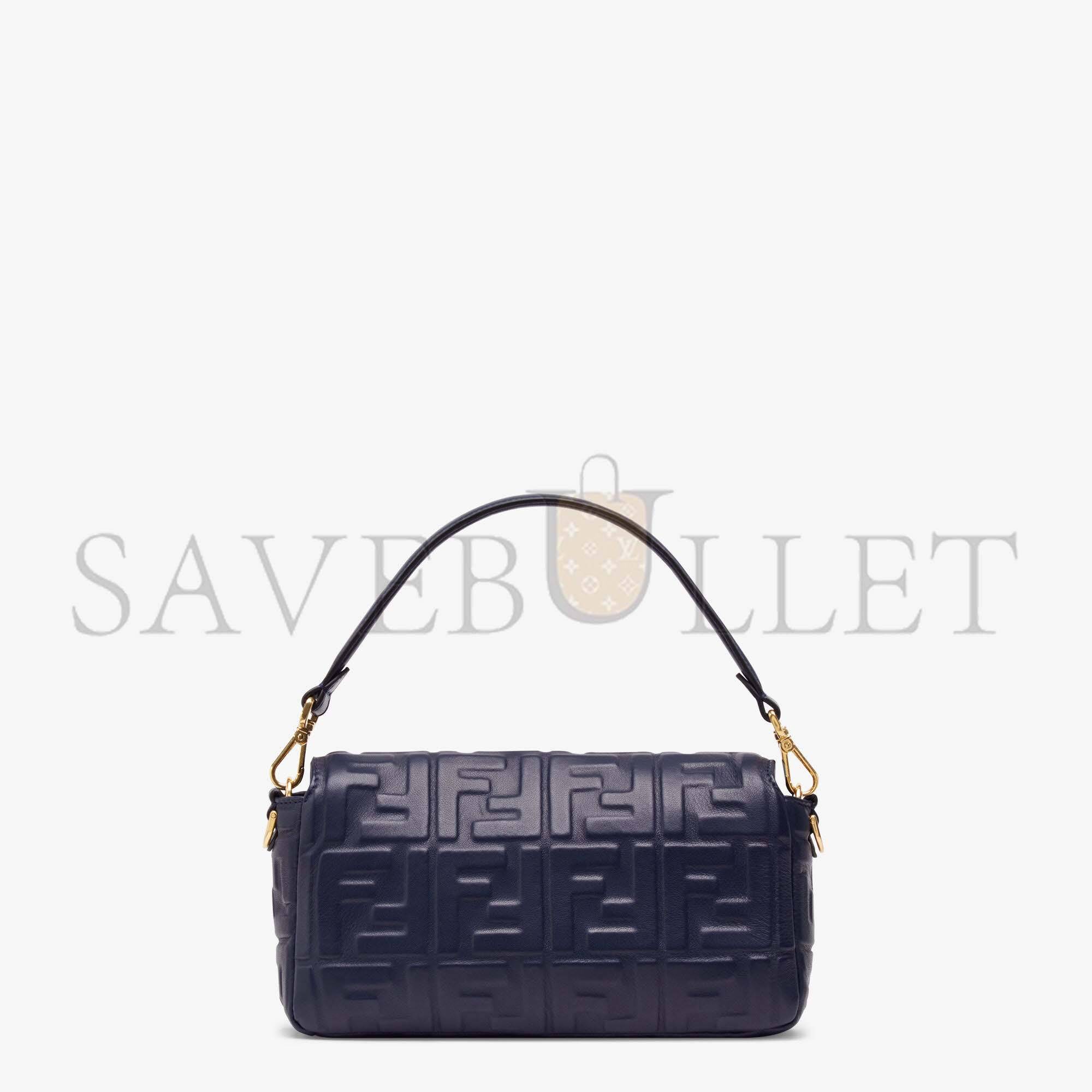 FENDI BAGUETTE - BLUE NAPPA LEATHER BAG 8BR600A72VF19PO (27*15*6cm) FENDI BAGUETTE - BLUE NAPPA LEATHER BAG 8BR600A72VF19PO (27*15*6cm)