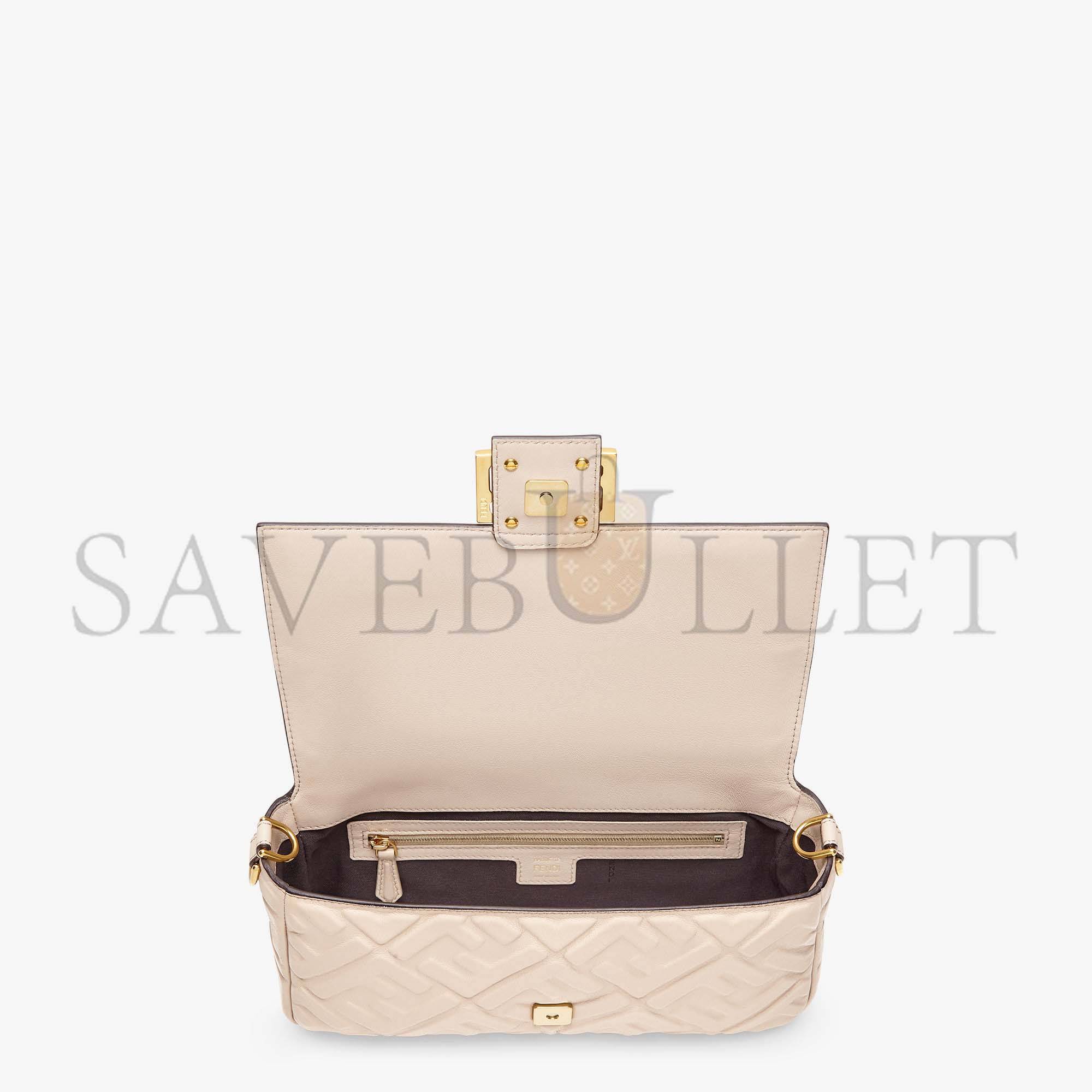 FENDI BAGUETTE - BEIGE NAPPA LEATHER BAG 8BR600A72VF19T5 (27*15*6cm) FENDI BAGUETTE - BEIGE NAPPA LEATHER BAG 8BR600A72VF19T5 (27*15*6cm)