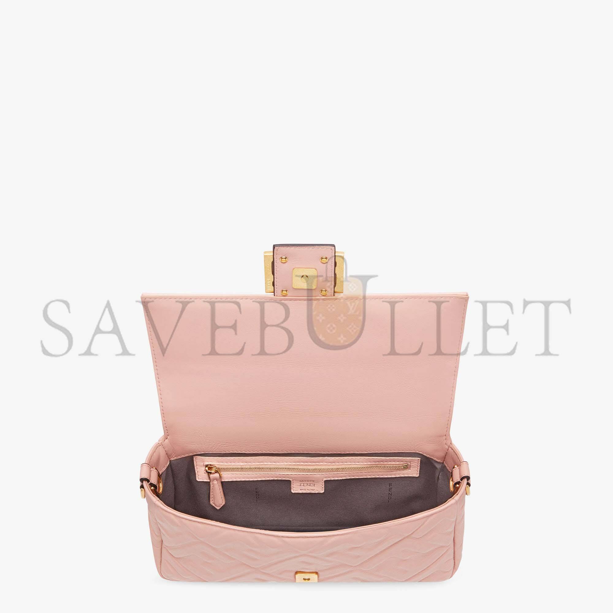 FENDI BAGUETTE - PINK NAPPA LEATHER BAG 8BR600A72VF19PQ (27*15*6cm) FENDI BAGUETTE - PINK NAPPA LEATHER BAG 8BR600A72VF19PQ (27*15*6cm)