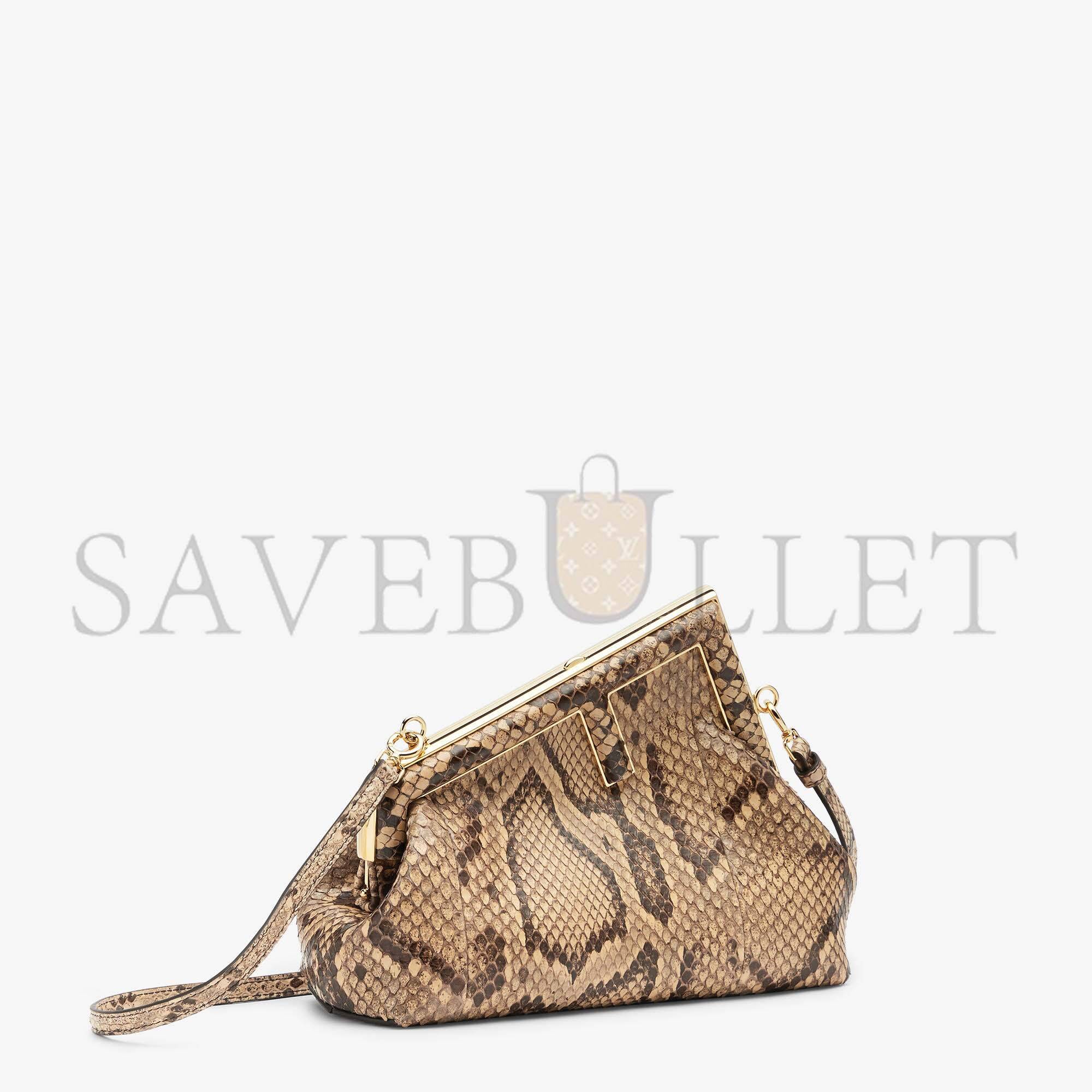 FENDI FIRST SMALL - BROWN PYTHON LEATHER BAG 8BP129A0ZFF0C89 (26*18*9.5cm) FENDI FIRST SMALL - BROWN PYTHON LEATHER BAG 8BP129A0ZFF0C89 (26*18*9.5cm)