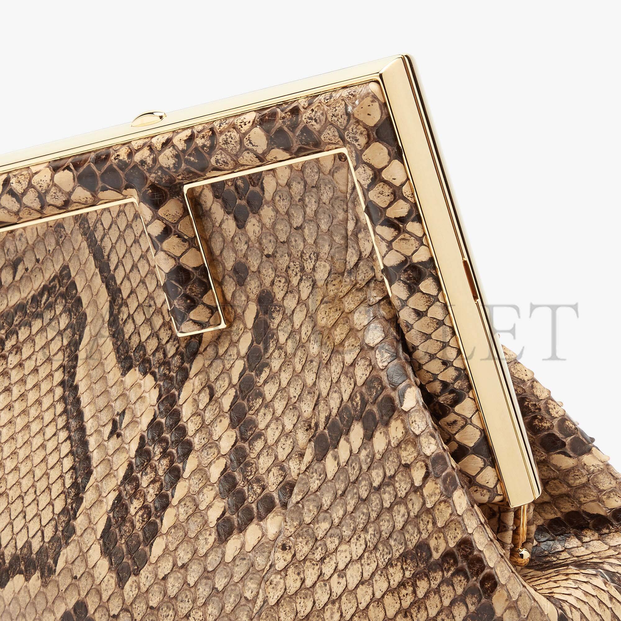 FENDI FIRST SMALL - BROWN PYTHON LEATHER BAG 8BP129A0ZFF0C89 (26*18*9.5cm) FENDI FIRST SMALL - BROWN PYTHON LEATHER BAG 8BP129A0ZFF0C89 (26*18*9.5cm)