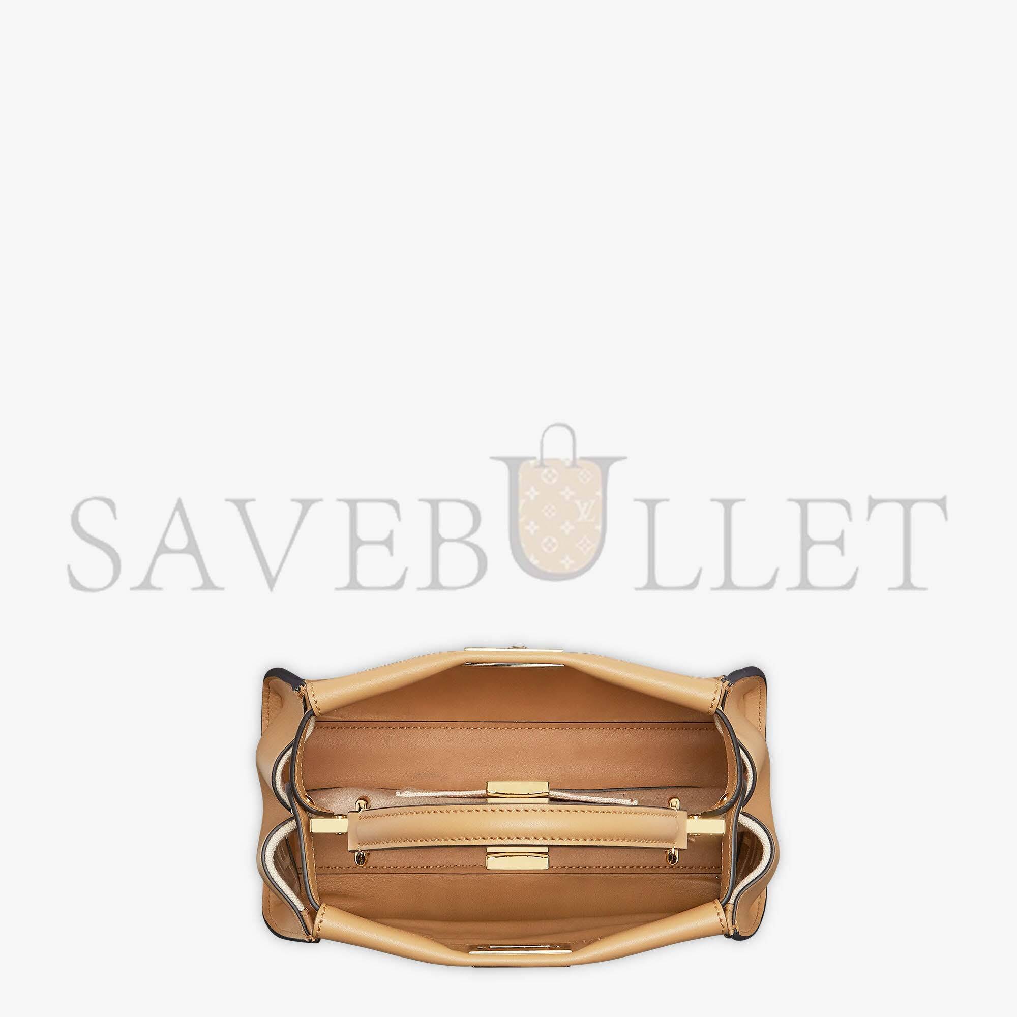 FENDI PEEKABOO MINI - BEIGE LEATHER BAG 8BN244AHJWF1F1L (23*18*11cm) FENDI PEEKABOO MINI - BEIGE LEATHER BAG 8BN244AHJWF1F1L (23*18*11cm)