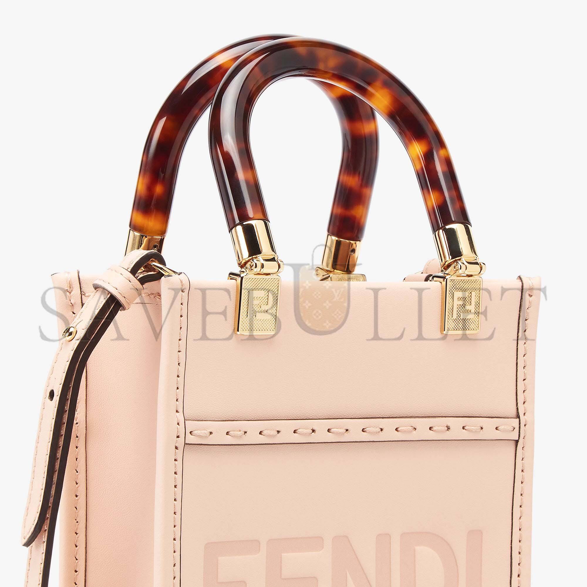FENDI MINI SUNSHINE SHOPPER - PALE PINK LEATHER MINI BAG 8BS051ABVLF1HDG (18*13*6.5cm) FENDI MINI SUNSHINE SHOPPER - PALE PINK LEATHER MINI BAG 8BS051ABVLF1HDG (18*13*6.5cm)