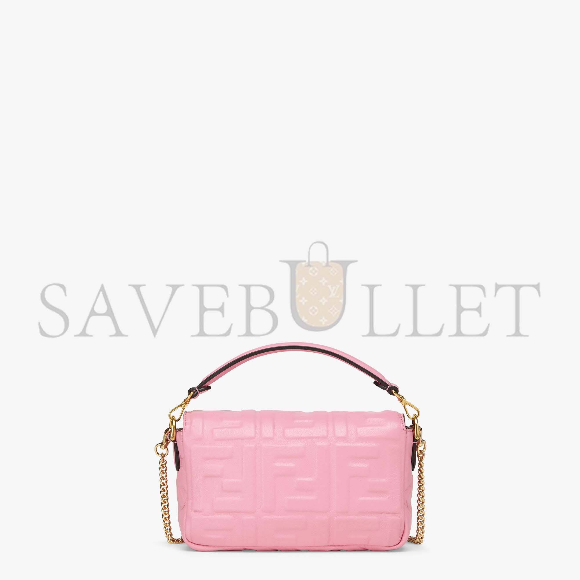 FENDI BAGUETTE MINI - PINK NAPPA LEATHER BAG 8BS017A72VF1AQA (19*11.5*4cm) FENDI BAGUETTE MINI - PINK NAPPA LEATHER BAG 8BS017A72VF1AQA (19*11.5*4cm)