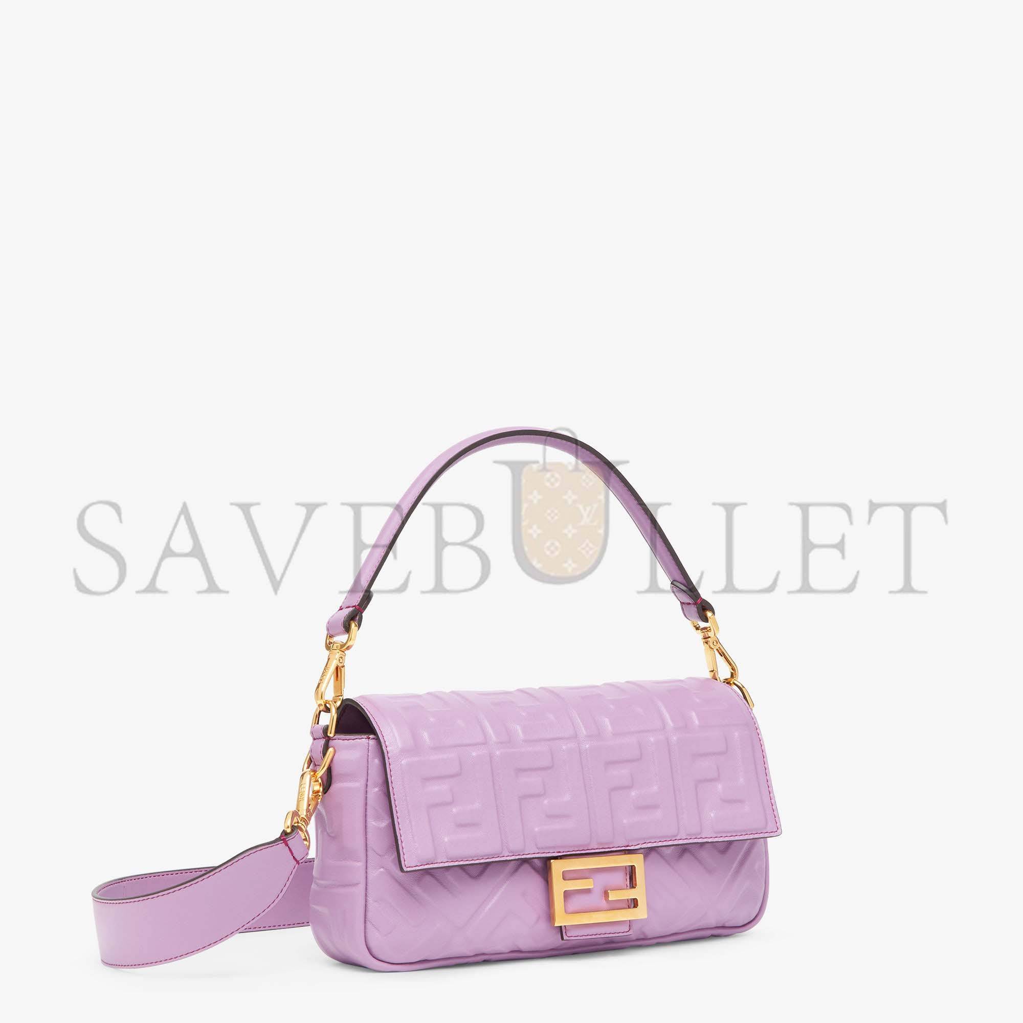 FENDI BAGUETTE - LILAC NAPPA LEATHER BAG 8BR600A72VF1JCL (27*15*6cm) FENDI BAGUETTE - LILAC NAPPA LEATHER BAG 8BR600A72VF1JCL (27*15*6cm)