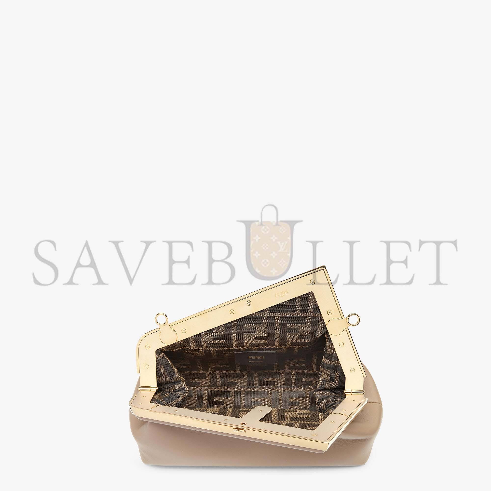 FENDI FIRST SMALL - DOVE GRAY LEATHER BAG 8BP129ABVEF0E65 (26*18*9.5cm) FENDI FIRST SMALL - DOVE GRAY LEATHER BAG 8BP129ABVEF0E65 (26*18*9.5cm)