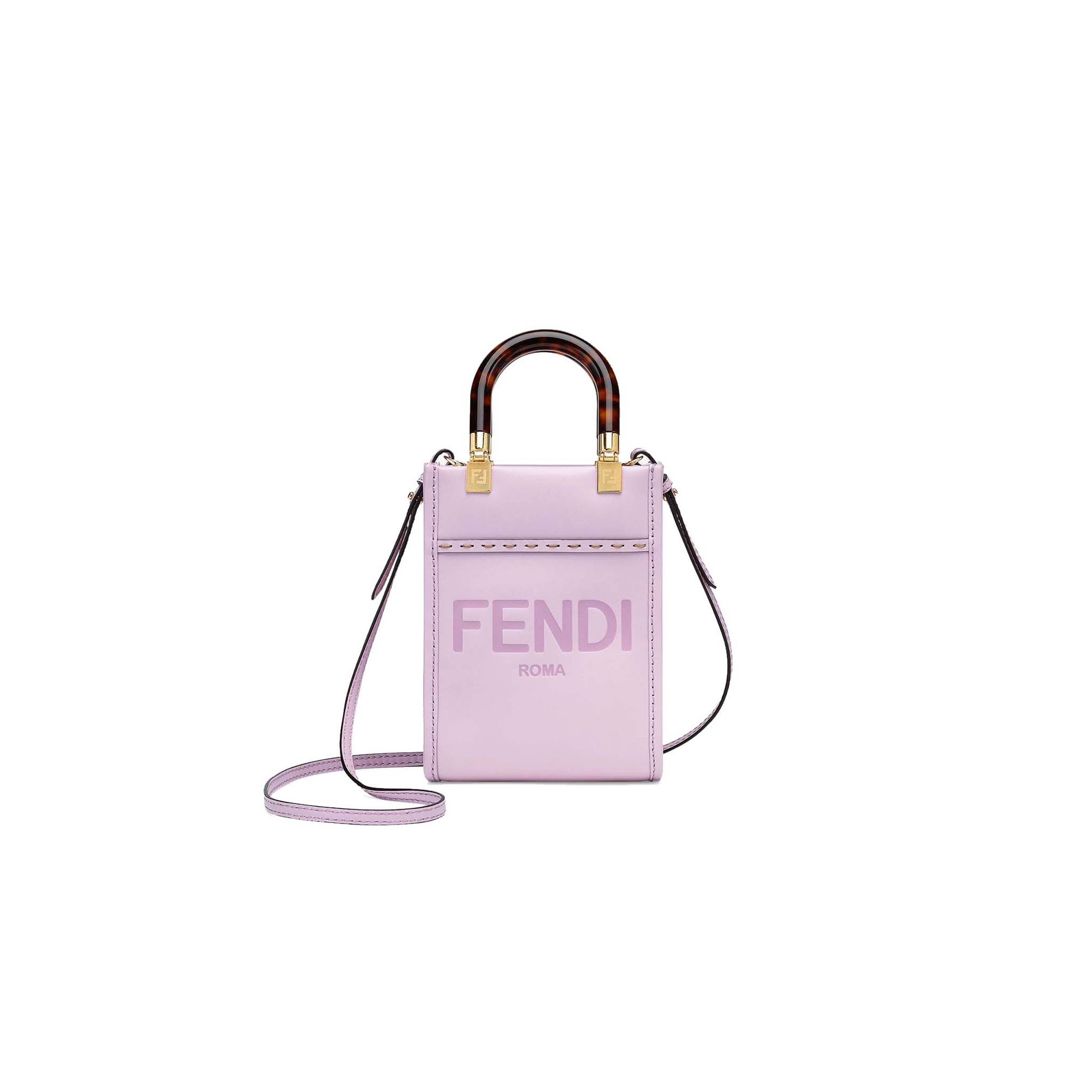 FENDI MINI SUNSHINE SHOPPER - LILAC LEATHER MINI BAG 8BS051ABVLF1HOV (18*13*6.5cm) FENDI MINI SUNSHINE SHOPPER - LILAC LEATHER MINI BAG 8BS051ABVLF1HOV (18*13*6.5cm)