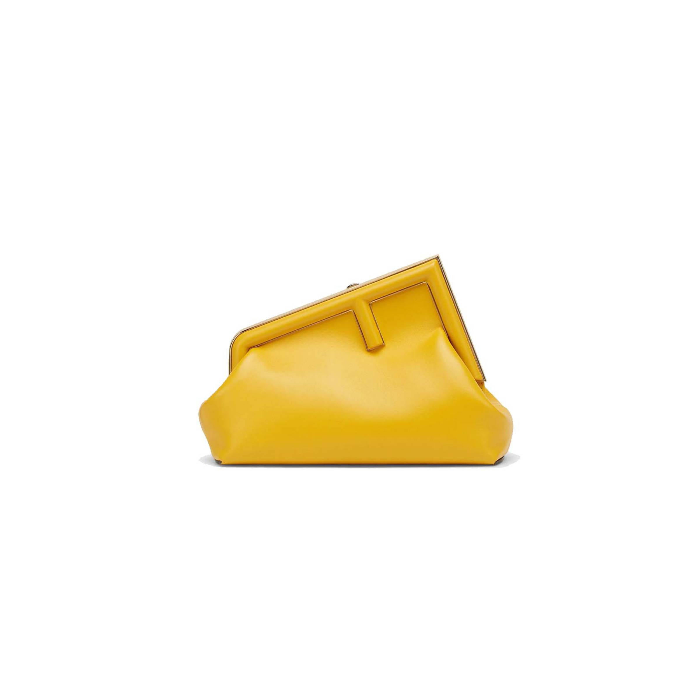 FENDI FIRST SMALL - YELLOW LEATHER BAG 8BP129ABVEF192E (26*18*9.5cm) FENDI FIRST SMALL - YELLOW LEATHER BAG 8BP129ABVEF192E (26*18*9.5cm)