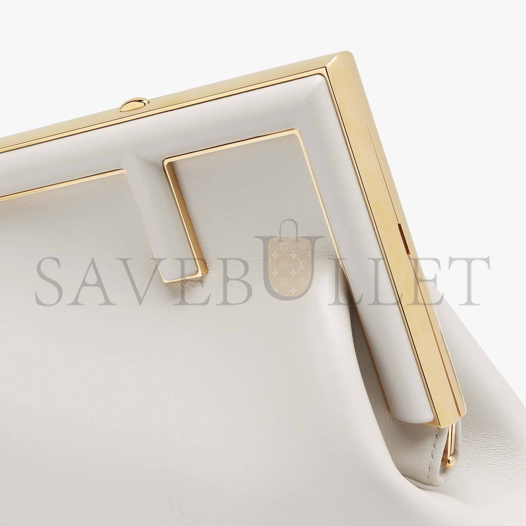 FENDI FIRST SMALL - LIGHT GRAY LEATHER BAG 8BP129ABVEF1C76 (26*18*9.5cm) FENDI FIRST SMALL - LIGHT GRAY LEATHER BAG 8BP129ABVEF1C76 (26*18*9.5cm)