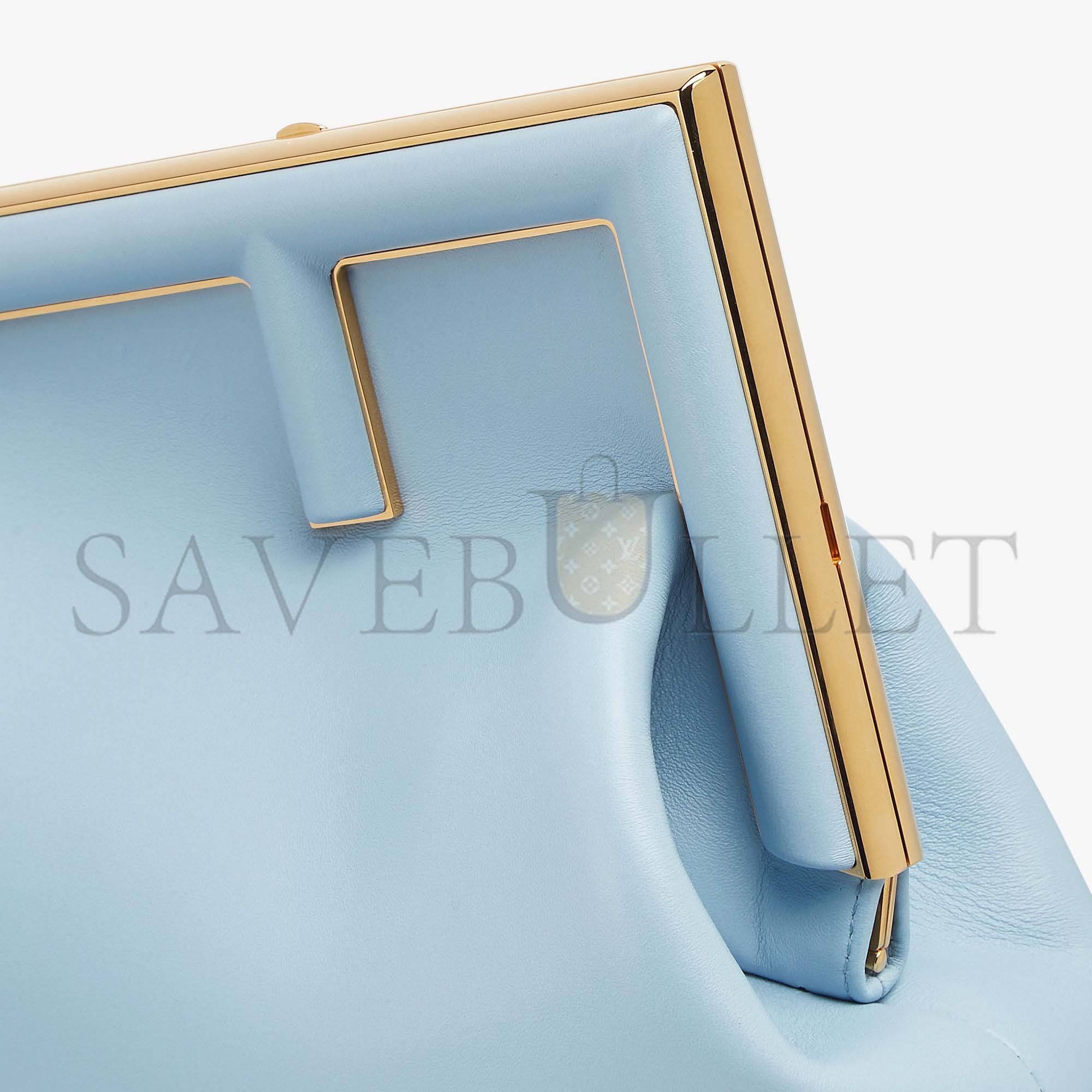 FENDI FIRST MEDIUM - LIGHT BLUE LEATHER BAG 8BP127ABVEF1993 (32.5*23.5*15cm) FENDI FIRST MEDIUM - LIGHT BLUE LEATHER BAG 8BP127ABVEF1993 (32.5*23.5*15cm)
