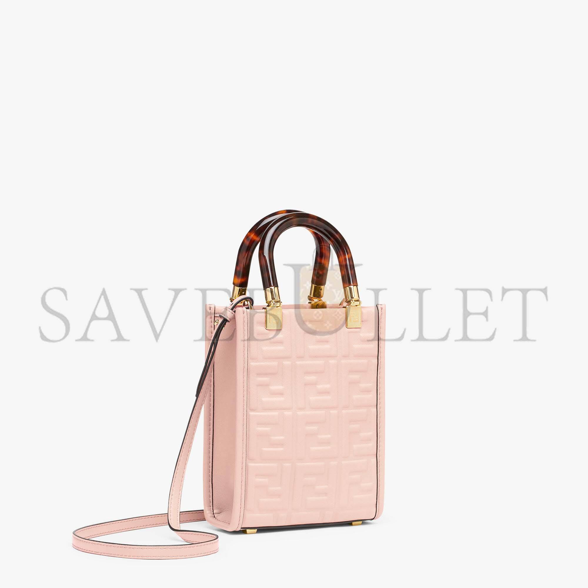 FENDI MINI SUNSHINE SHOPPER - PINK LEATHER MINI-BAG 8BS051AMCIF0J2F (18*13*6.5cm) FENDI MINI SUNSHINE SHOPPER - PINK LEATHER MINI-BAG 8BS051AMCIF0J2F (18*13*6.5cm)