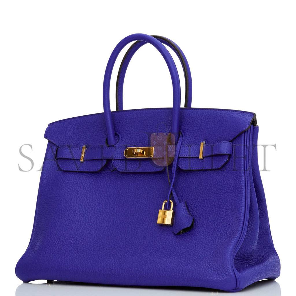HERMES SPECIAL ORDER (HSS) BIRKIN 35 BLEU ELECTRIC VERSO CLEMENCE GOLD HARDWARE (35*25*18cm) HERMES SPECIAL ORDER (HSS) BIRKIN 35 BLEU ELECTRIC VERSO CLEMENCE GOLD HARDWARE (35*25*18cm)