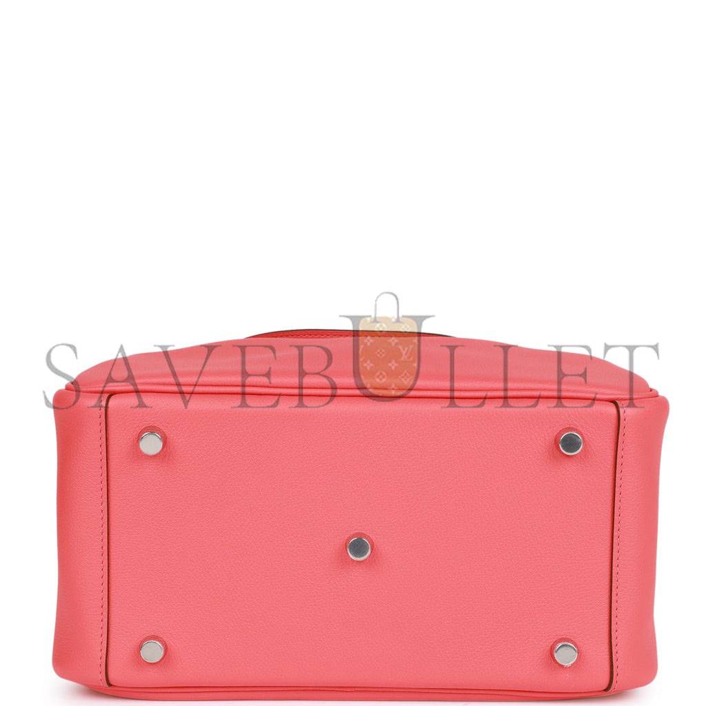 HERMES LINDY 26 ROSE TEXAS EVERCOLOR PALLADIUM HARDWARE(26*18*12cm) HERMES LINDY 26 ROSE TEXAS EVERCOLOR PALLADIUM HARDWARE(26*18*12cm)