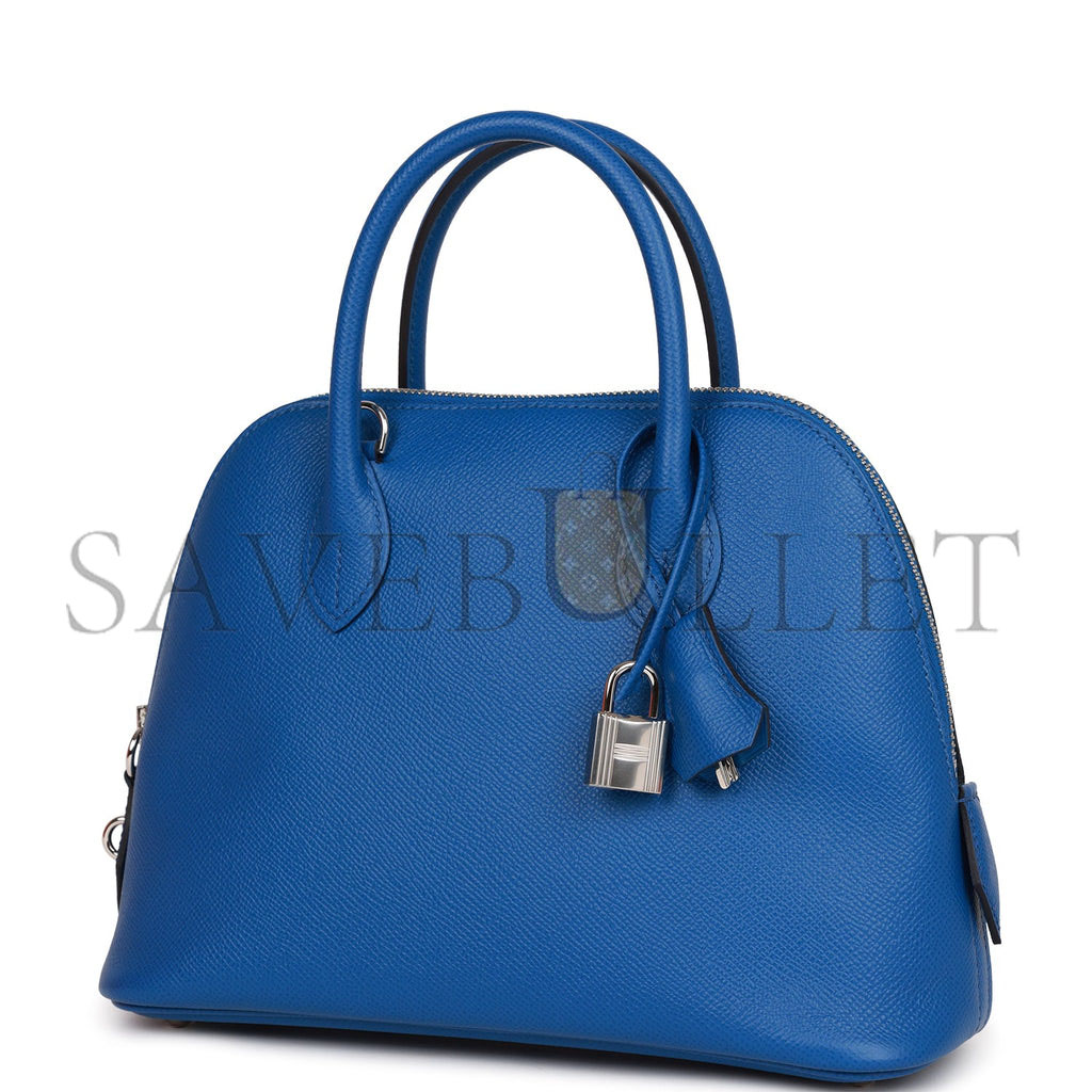 HERMES 1923 BOLIDE 25 BLEU FRANCE EPSOM PALLADIUM HARDWARE (25*20*10cm) HERMES 1923 BOLIDE 25 BLEU FRANCE EPSOM PALLADIUM HARDWARE (25*20*10cm)