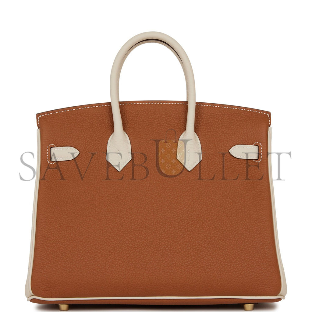 HERMES SPECIAL ORDER (HSS) BIRKIN 25 GOLD AND CRAIE TOGO BRUSHED GOLD HARDWARE HANDMADE (25cm) HERMES SPECIAL ORDER (HSS) BIRKIN 25 GOLD AND CRAIE TOGO BRUSHED GOLD HARDWARE HANDMADE (25cm)