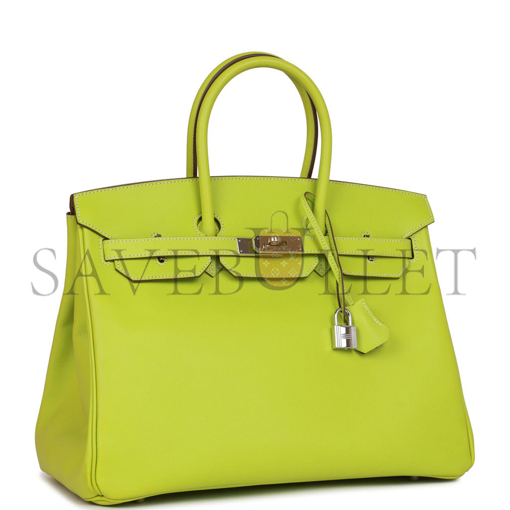 HERMES BIRKIN 35 KIWI CANDY EPSOM PALLADIUM HARDWARE (35cm) HERMES BIRKIN 35 KIWI CANDY EPSOM PALLADIUM HARDWARE (35cm)