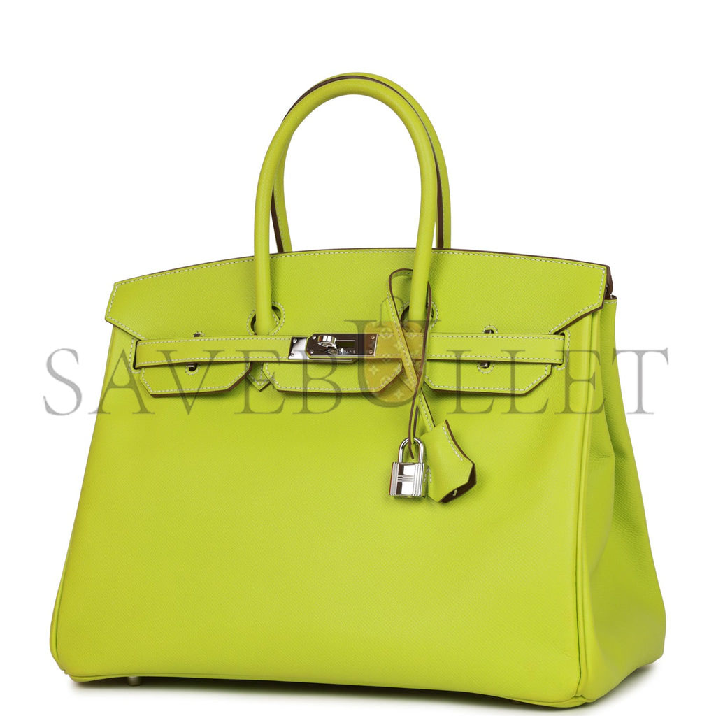HERMES BIRKIN 35 KIWI CANDY EPSOM PALLADIUM HARDWARE (35cm) HERMES BIRKIN 35 KIWI CANDY EPSOM PALLADIUM HARDWARE (35cm)