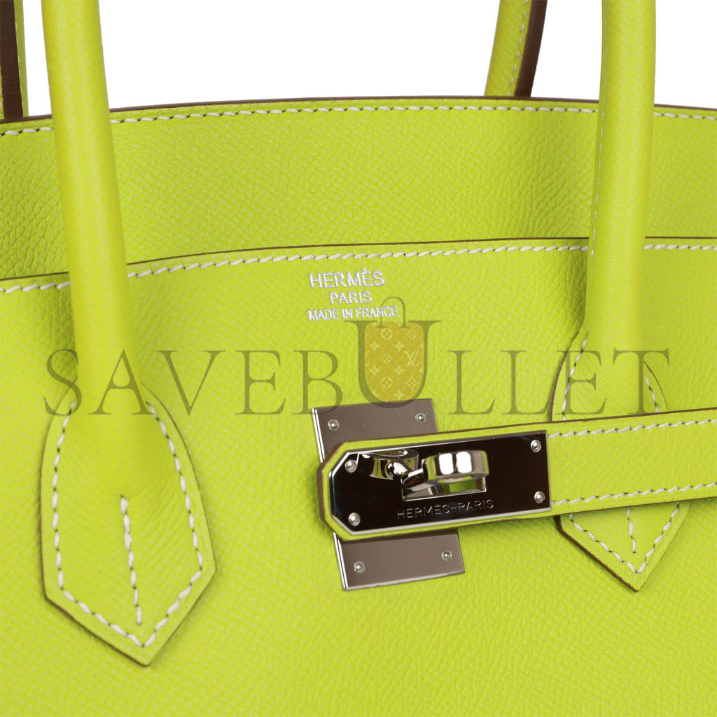 HERMES BIRKIN 35 KIWI CANDY EPSOM PALLADIUM HARDWARE (35cm) HERMES BIRKIN 35 KIWI CANDY EPSOM PALLADIUM HARDWARE (35cm)
