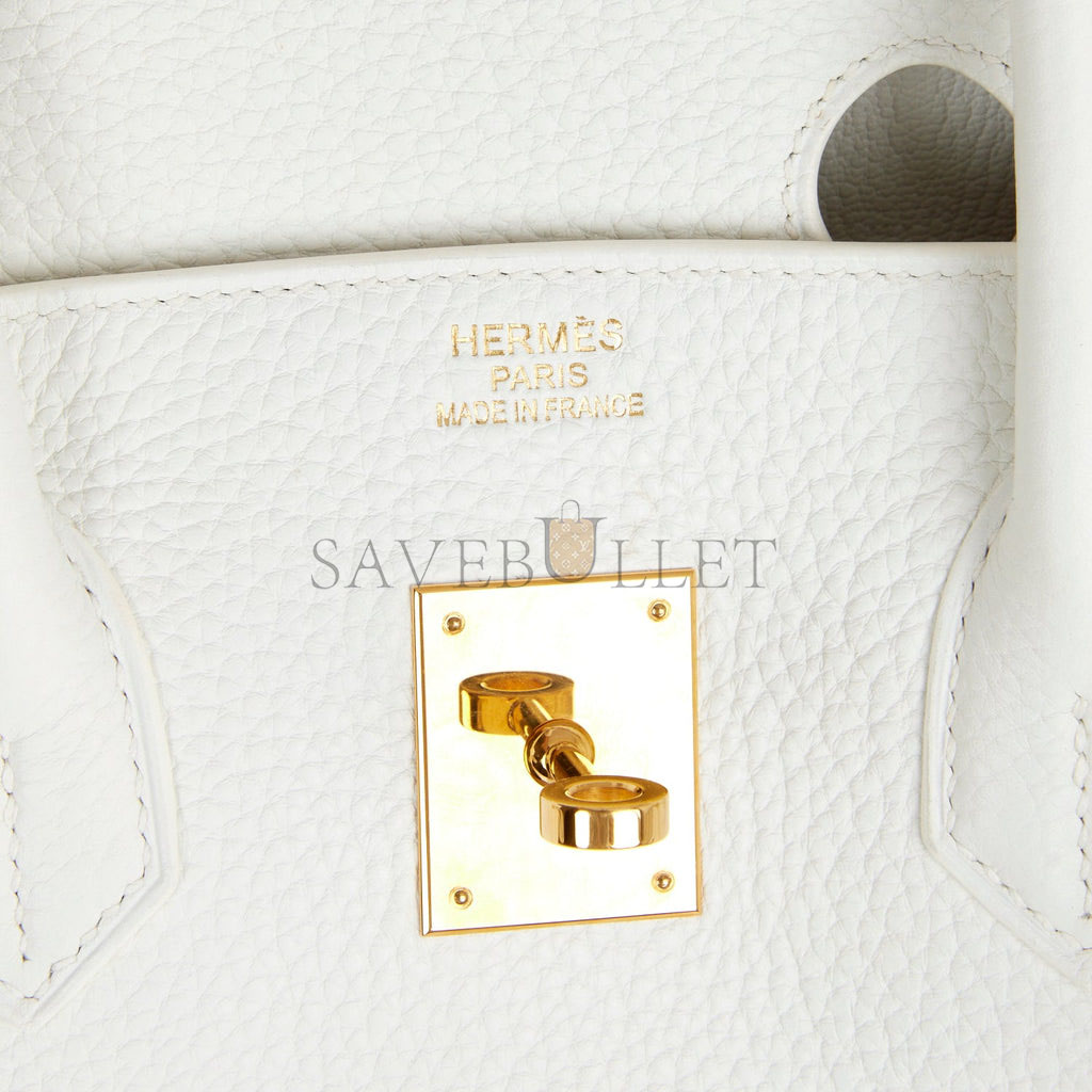 HERMES BIRKIN 35 WHITE CLEMENCE GOLD HARDWARE (35cm) HERMES BIRKIN 35 WHITE CLEMENCE GOLD HARDWARE (35cm)