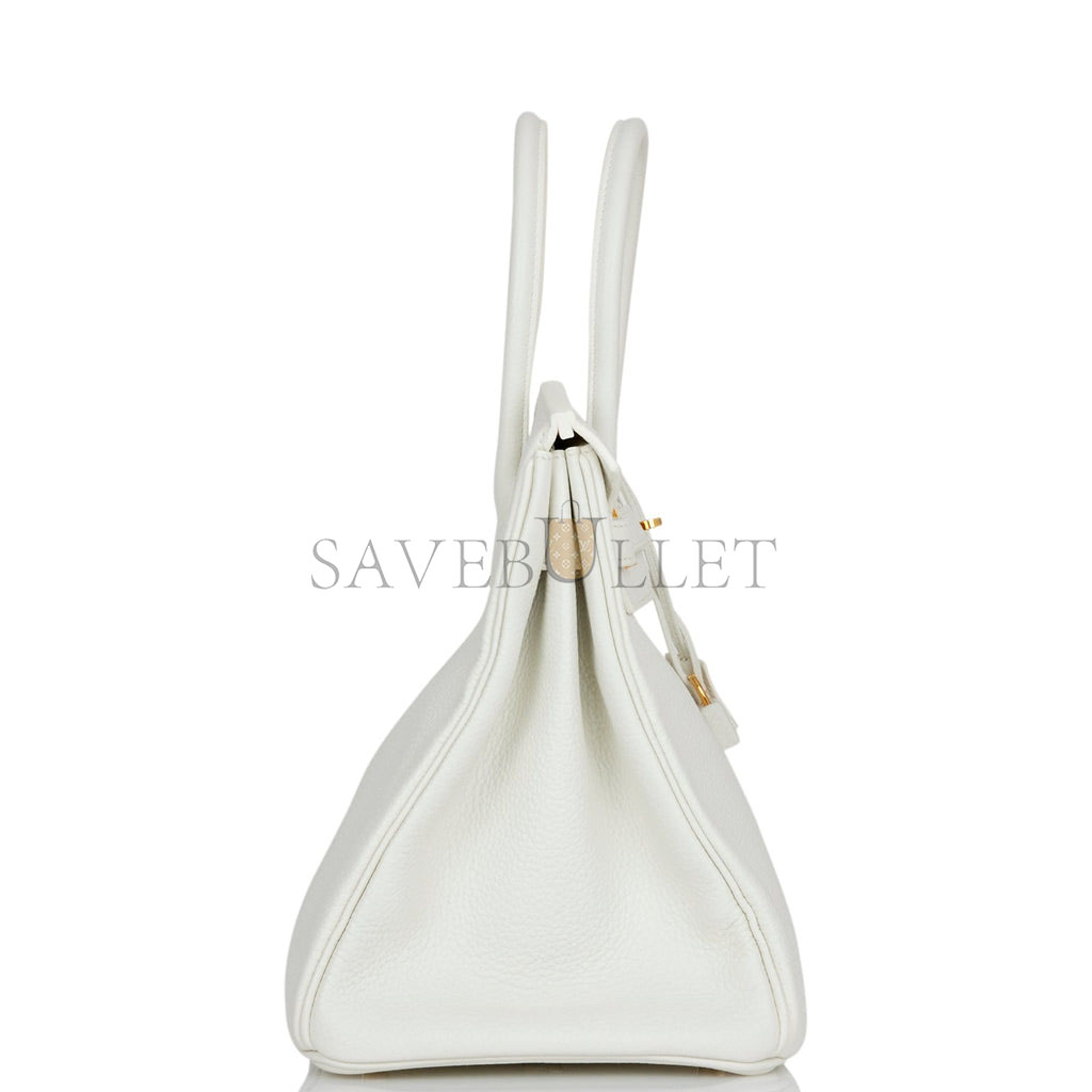 HERMES BIRKIN 35 WHITE CLEMENCE GOLD HARDWARE (35cm) HERMES BIRKIN 35 WHITE CLEMENCE GOLD HARDWARE (35cm)