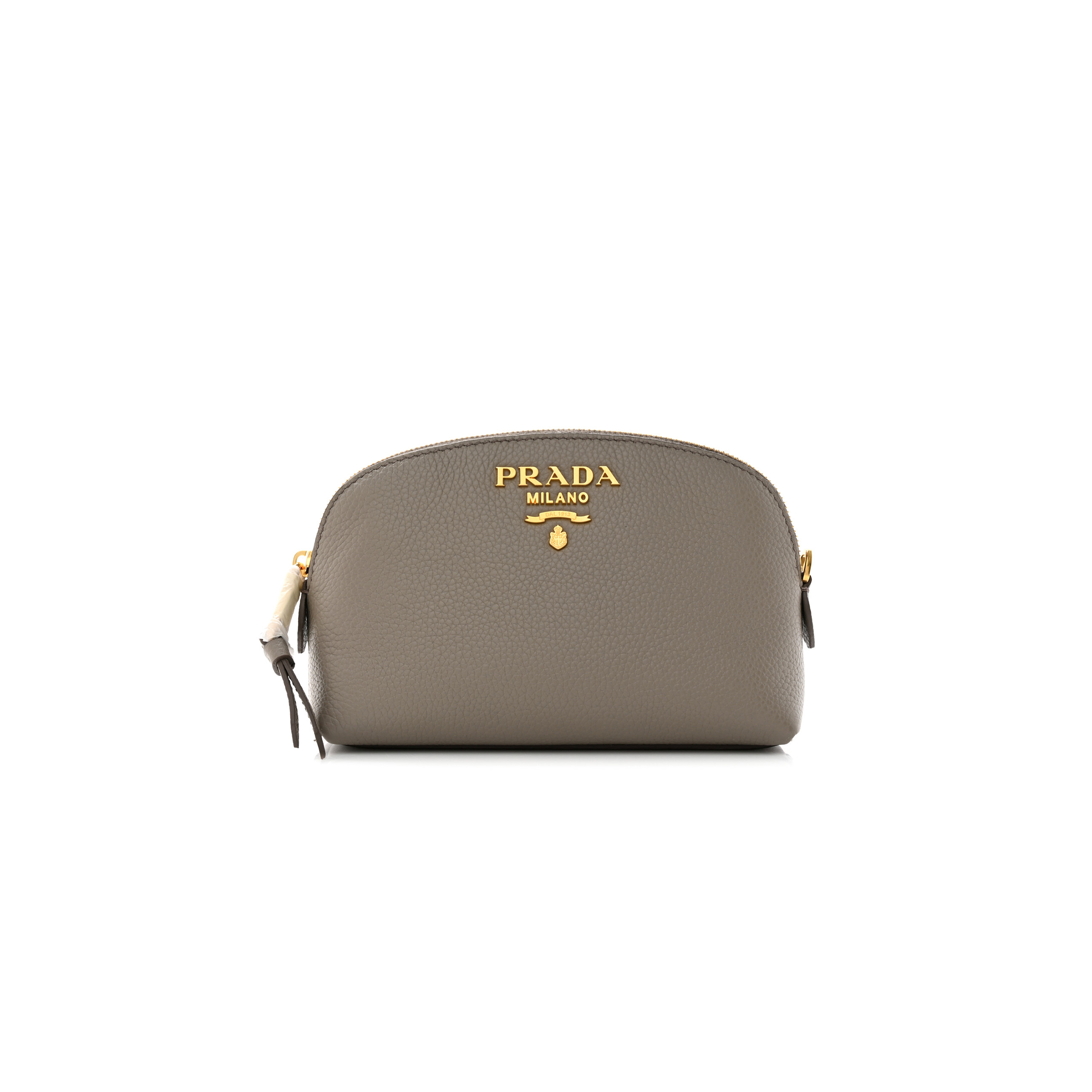 PRADA VITELLO DAINO COSMETIC POUCH ARGILLA (17*11*7cm) PRADA VITELLO DAINO COSMETIC POUCH ARGILLA (17*11*7cm)