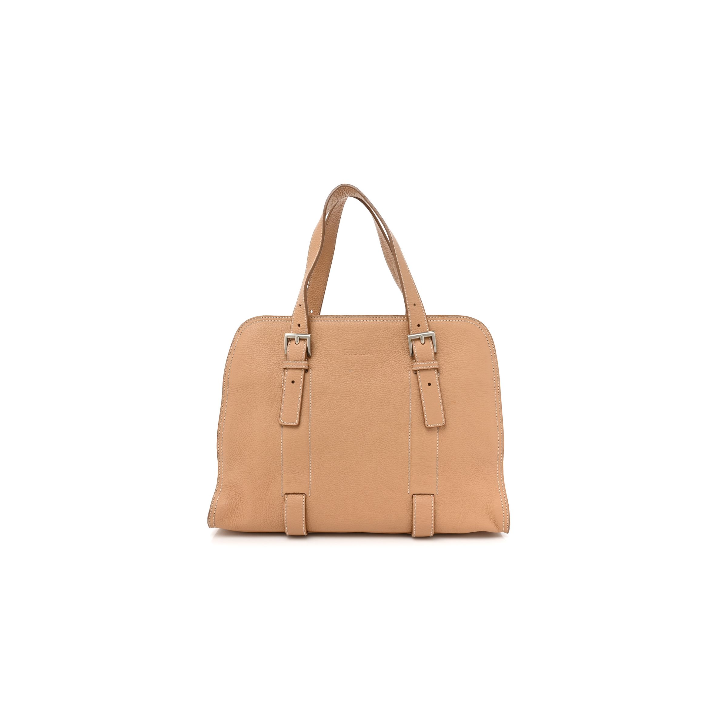 PRADA VITELLO DAINO SHOULDER BAG SUGHERO (36*25*15cm) PRADA VITELLO DAINO SHOULDER BAG SUGHERO (36*25*15cm)