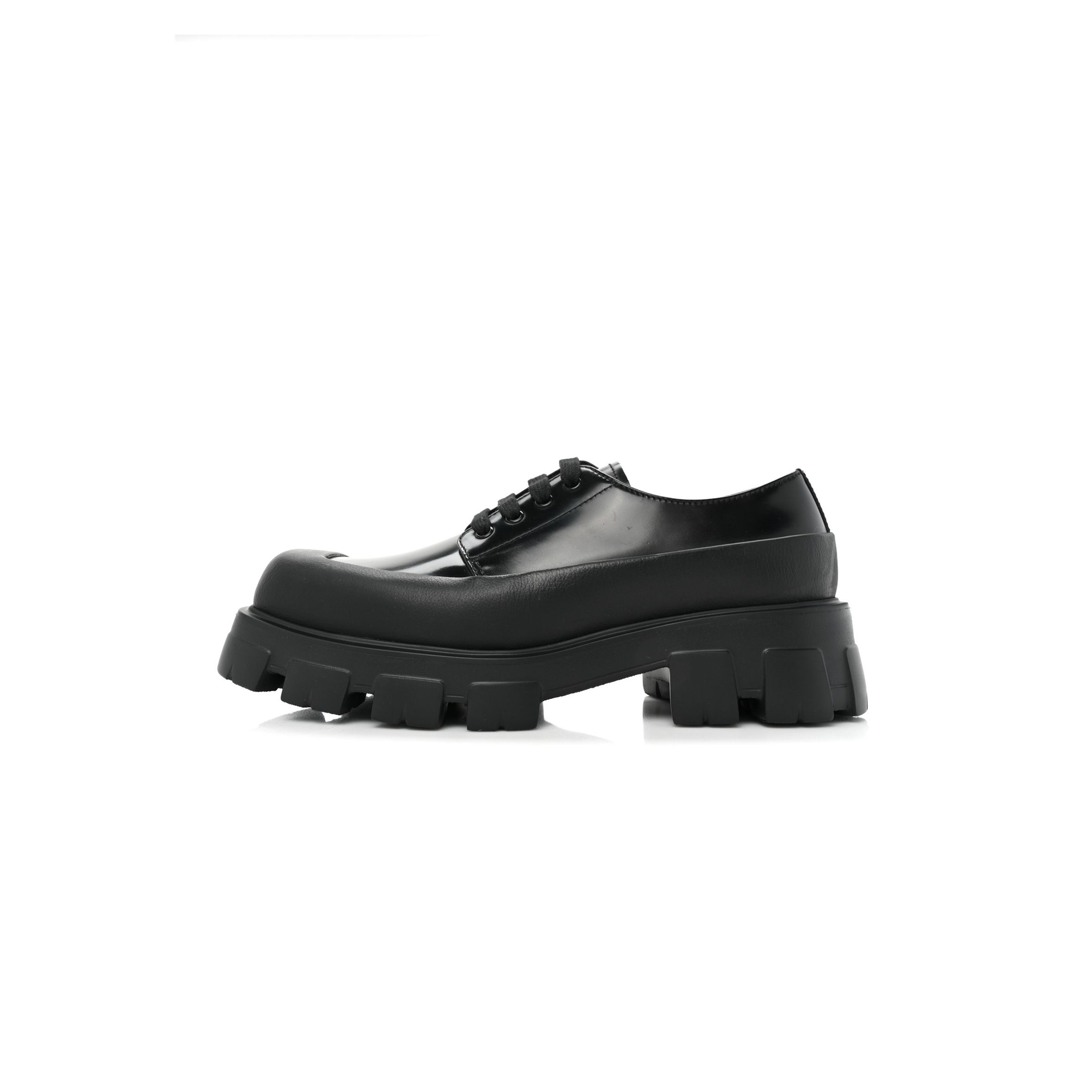 PRADA SPAZZOLATO MENS LACE UP 45MM DERBY LOAFERS 8 BLACK PRADA SPAZZOLATO MENS LACE UP 45MM DERBY LOAFERS 8 BLACK