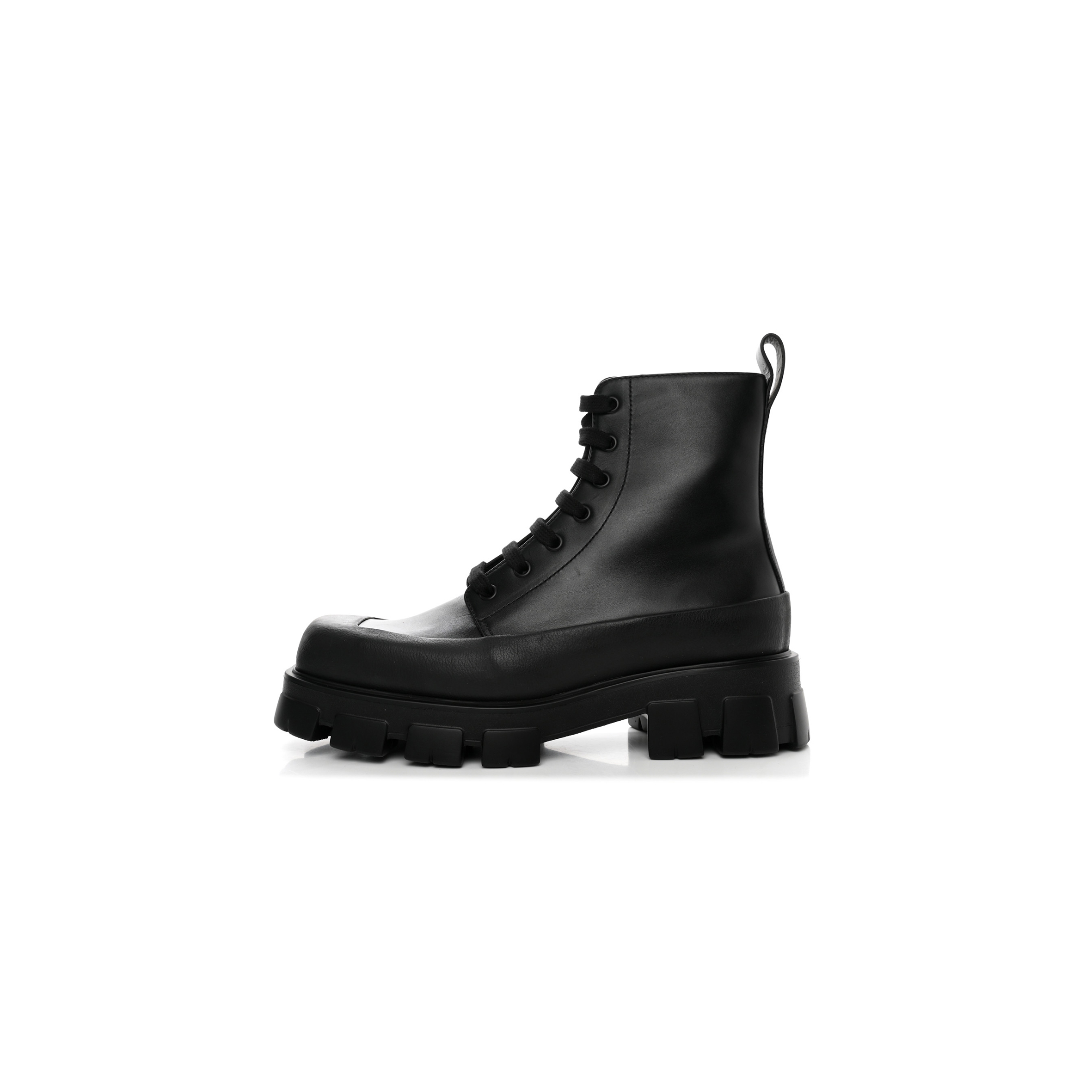 PRADA VITELLO MENS LUG SOLE 45MM COMBAT BOOTS 9 BLACK PRADA VITELLO MENS LUG SOLE 45MM COMBAT BOOTS 9 BLACK