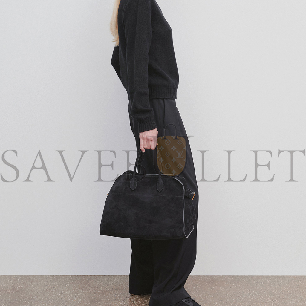 THE ROW SOFT MARGAUX 15 BAG IN SUEDE BLACK W1255L25BLSG (38*28*23cm) THE ROW SOFT MARGAUX 15 BAG IN SUEDE BLACK W1255L25BLSG (38*28*23cm)