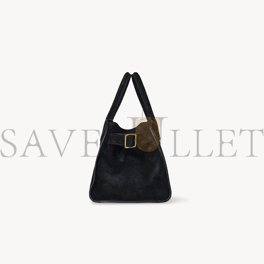 THE ROW SOFT MARGAUX 10 BAG IN SUEDE BLACK W1190L25BLSG (25*18*19cm) THE ROW SOFT MARGAUX 10 BAG IN SUEDE BLACK W1190L25BLSG (25*18*19cm)