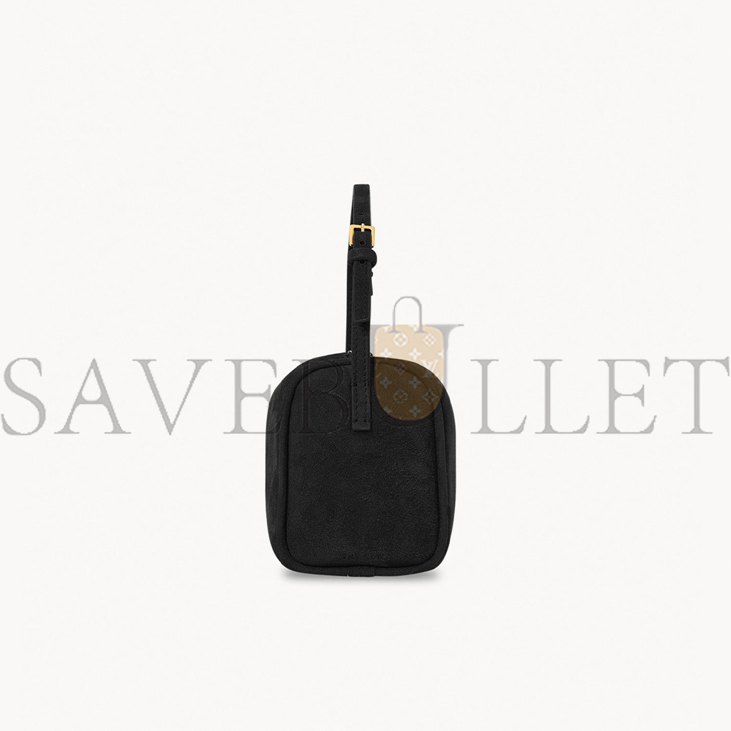 THE ROW 90'S BAG IN NUBUCK BLACK W1281L87BAG (20*11*8cm) THE ROW 90'S BAG IN NUBUCK BLACK W1281L87BAG (20*11*8cm)