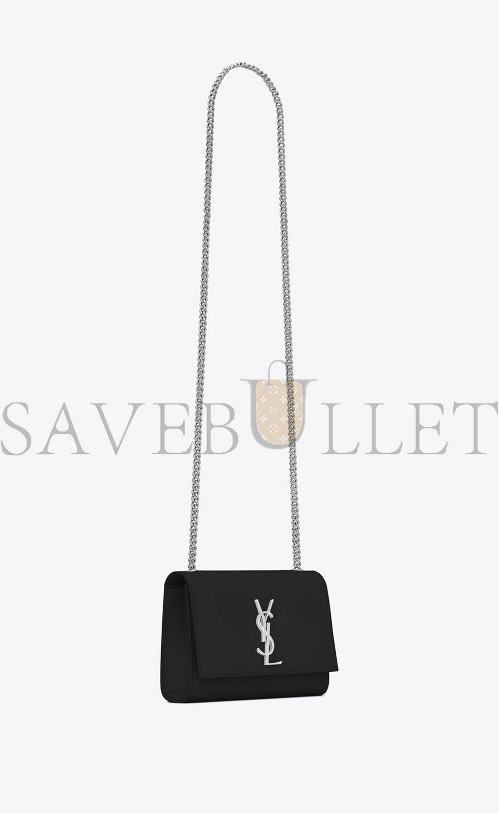 YSL KATE SMALL CHAIN BAG IN GRAIN DE POUDRE EMBOSSED LEATHER 469390BOW0N1000 (20*12.5*5cm) YSL KATE SMALL CHAIN BAG IN GRAIN DE POUDRE EMBOSSED LEATHER 469390BOW0N1000 (20*12.5*5cm)