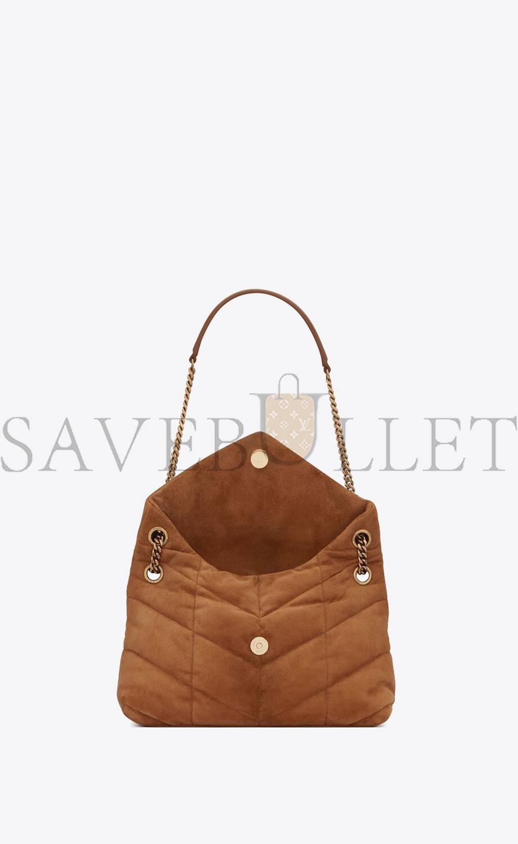 YSL PUFFER SMALL CHAIN BAG IN QUILTED SUEDE 5774761U8377761 (29*17*11cm) YSL PUFFER SMALL CHAIN BAG IN QUILTED SUEDE 5774761U8377761 (29*17*11cm)