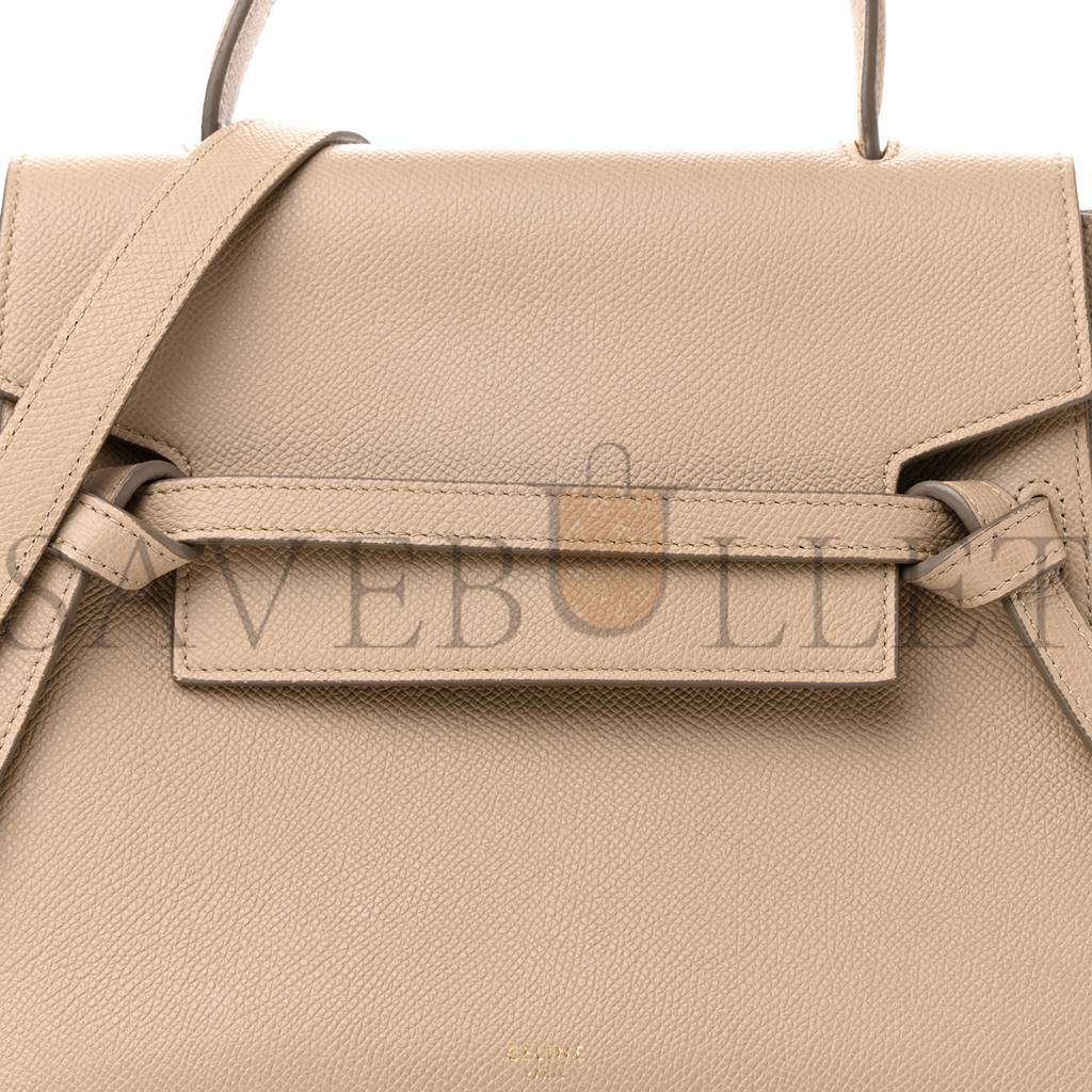 CELINE GRAINED CALFSKIN MICRO BELT BAG LIGHT TAUPE (23*22*13cm) CELINE GRAINED CALFSKIN MICRO BELT BAG LIGHT TAUPE (23*22*13cm)