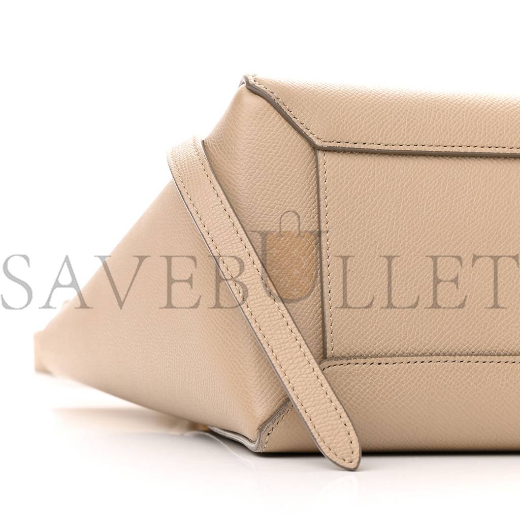 CELINE GRAINED CALFSKIN MICRO BELT BAG LIGHT TAUPE (23*22*13cm) CELINE GRAINED CALFSKIN MICRO BELT BAG LIGHT TAUPE (23*22*13cm)