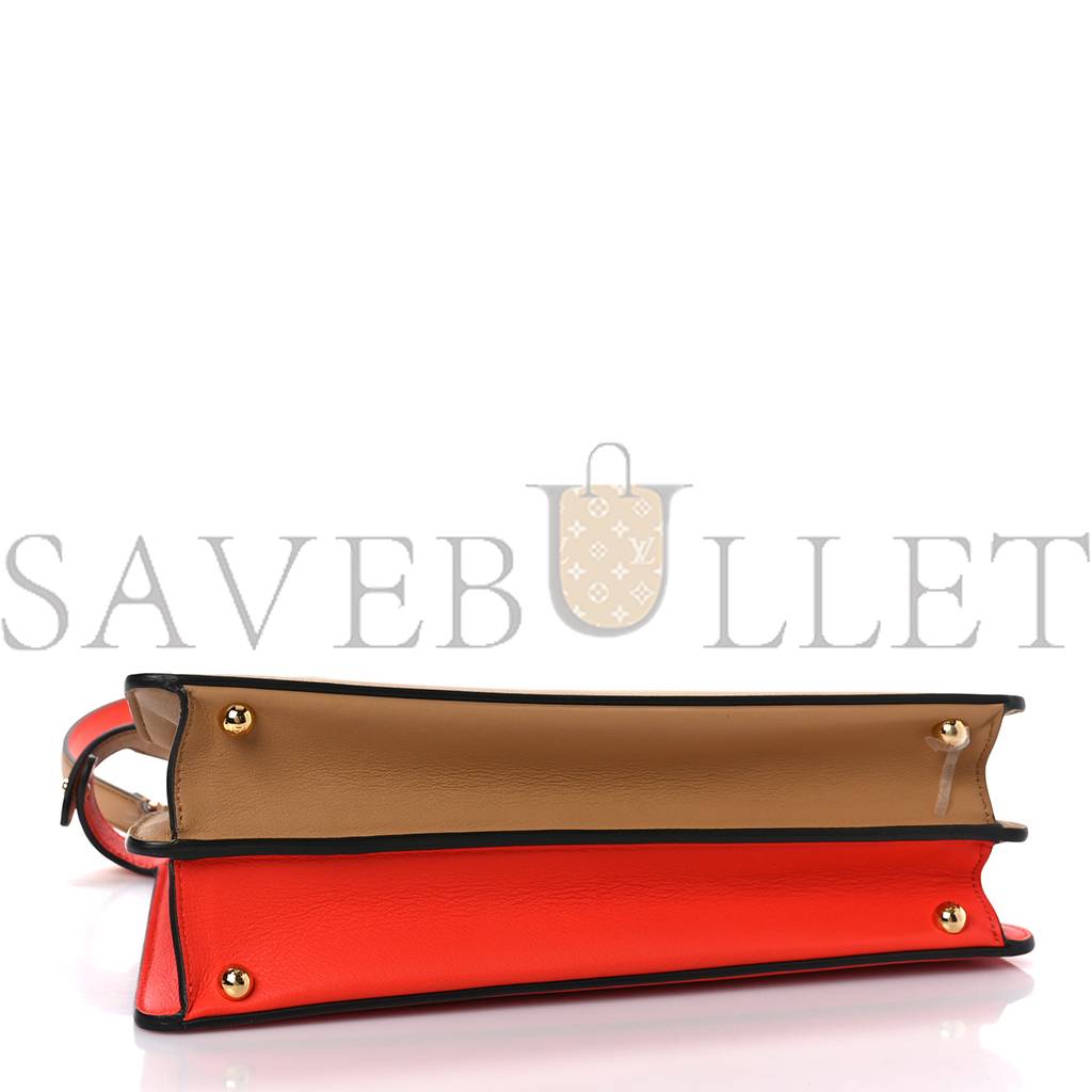 FENDI VITELLO SETA NAPPA PLEXIGLASS BI-COLOR MEDIUM PEEKABOO I SEE U SATCHEL MIELE SCURO TULIPANO (33*25*13cm) FENDI VITELLO SETA NAPPA PLEXIGLASS BI-COLOR MEDIUM PEEKABOO I SEE U SATCHEL MIELE SCURO TULIPANO (33*25*13cm)