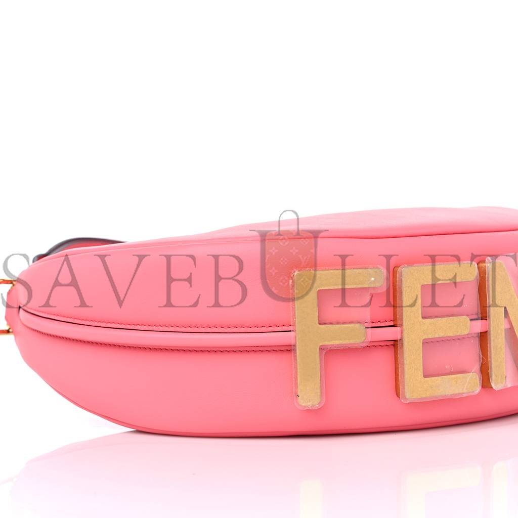 FENDI VITELLO GRACE MATTE SMALL FENDIGRAPHY HOBO BAG PINK DALIA (22*17*9cm) FENDI VITELLO GRACE MATTE SMALL FENDIGRAPHY HOBO BAG PINK DALIA (22*17*9cm)