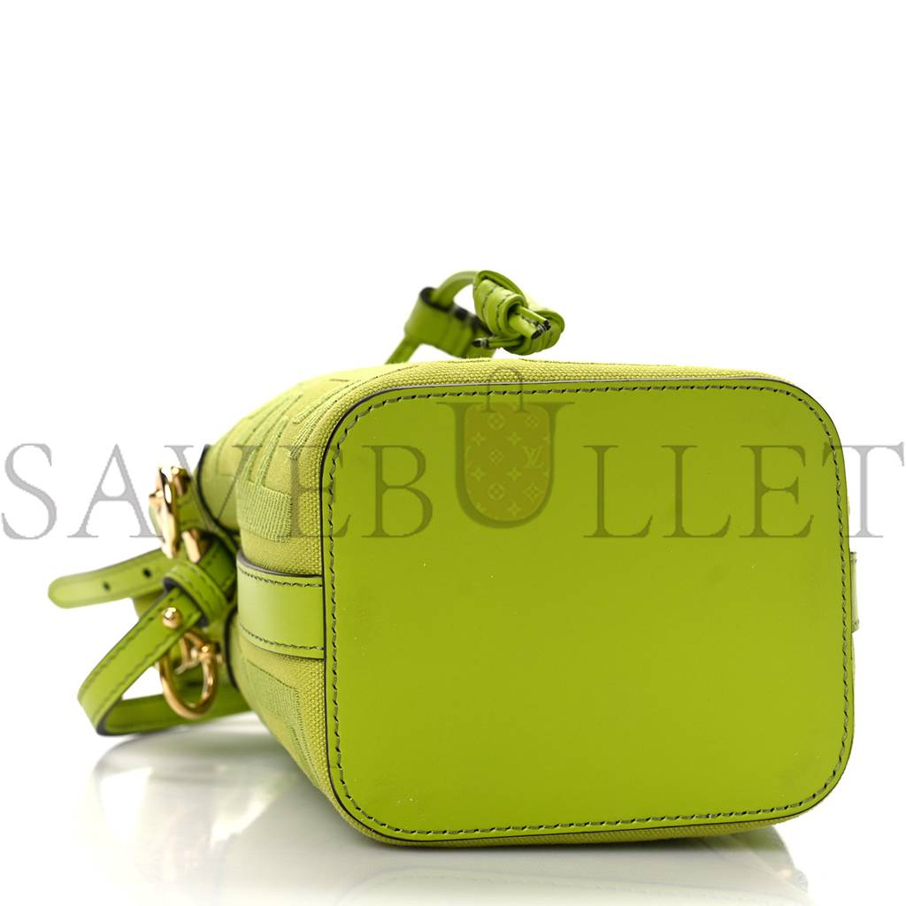 FENDI CANVAS VITELLO GRACE F IS FENDI FF EMBROIDERED MINI MON TRESOR BUCKET BAG WASABI (18*12*10cm) FENDI CANVAS VITELLO GRACE F IS FENDI FF EMBROIDERED MINI MON TRESOR BUCKET BAG WASABI (18*12*10cm)