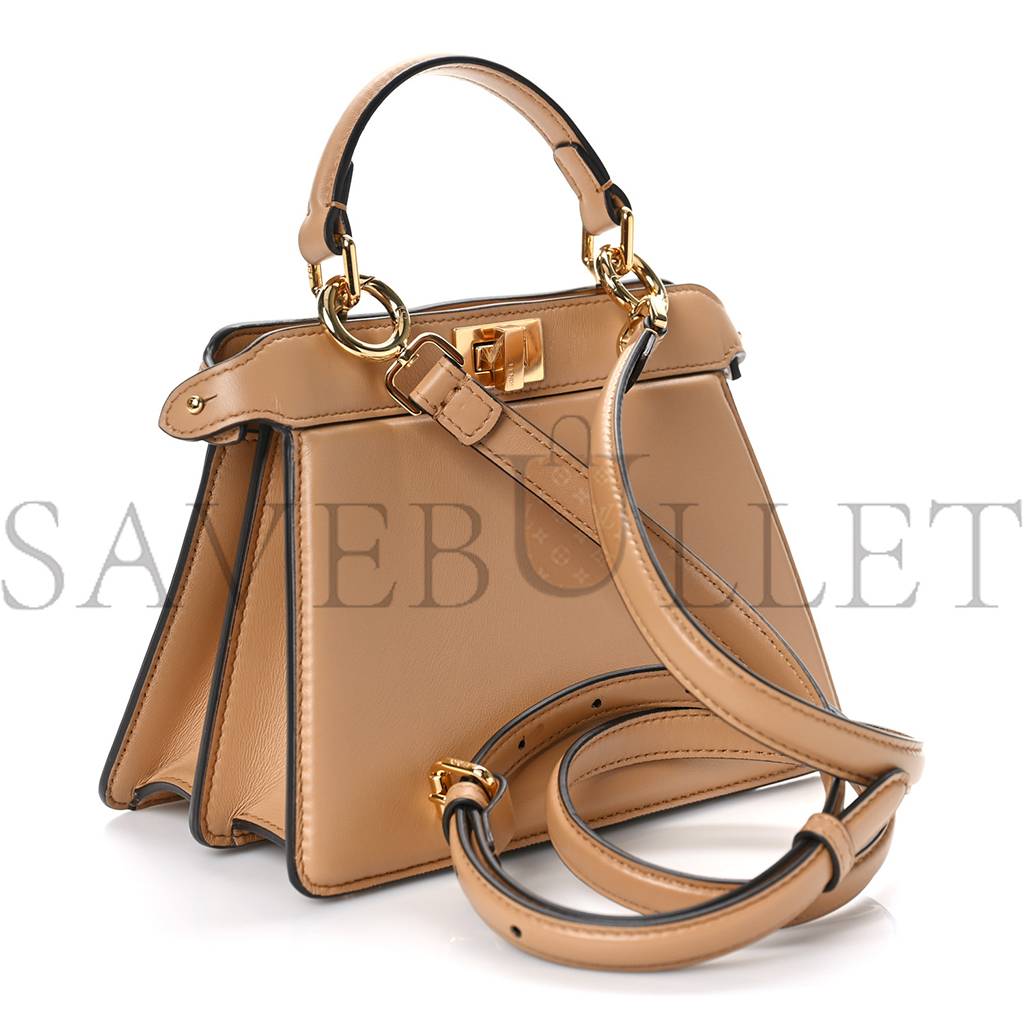 FENDI SHINY NAPPA PETITE PEEKABOO I SEE U SATCHEL MIELE SCURO (20*15*9cm) FENDI SHINY NAPPA PETITE PEEKABOO I SEE U SATCHEL MIELE SCURO (20*15*9cm)