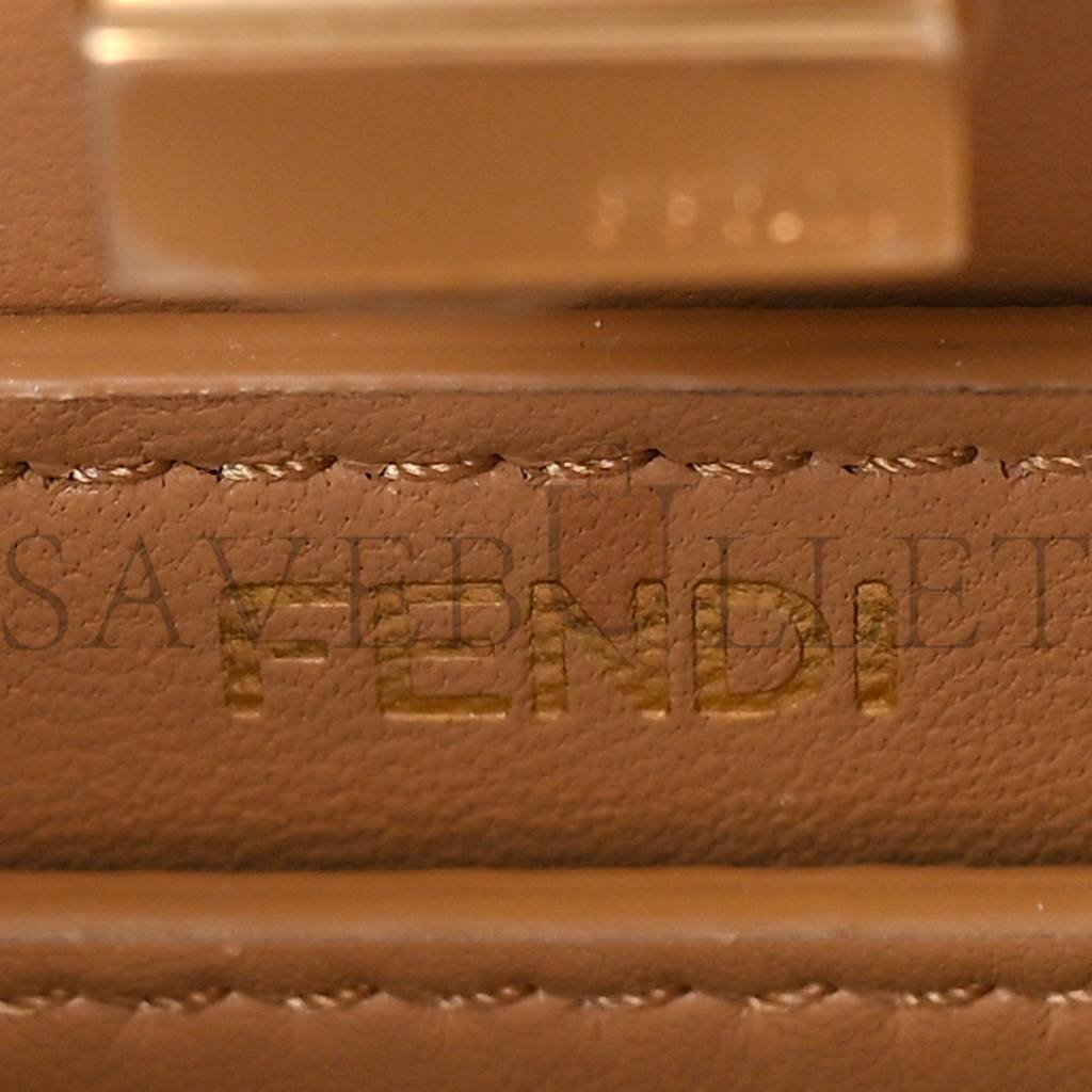 FENDI SHINY NAPPA PETITE PEEKABOO I SEE U SATCHEL MIELE SCURO (20*15*9cm) FENDI SHINY NAPPA PETITE PEEKABOO I SEE U SATCHEL MIELE SCURO (20*15*9cm)