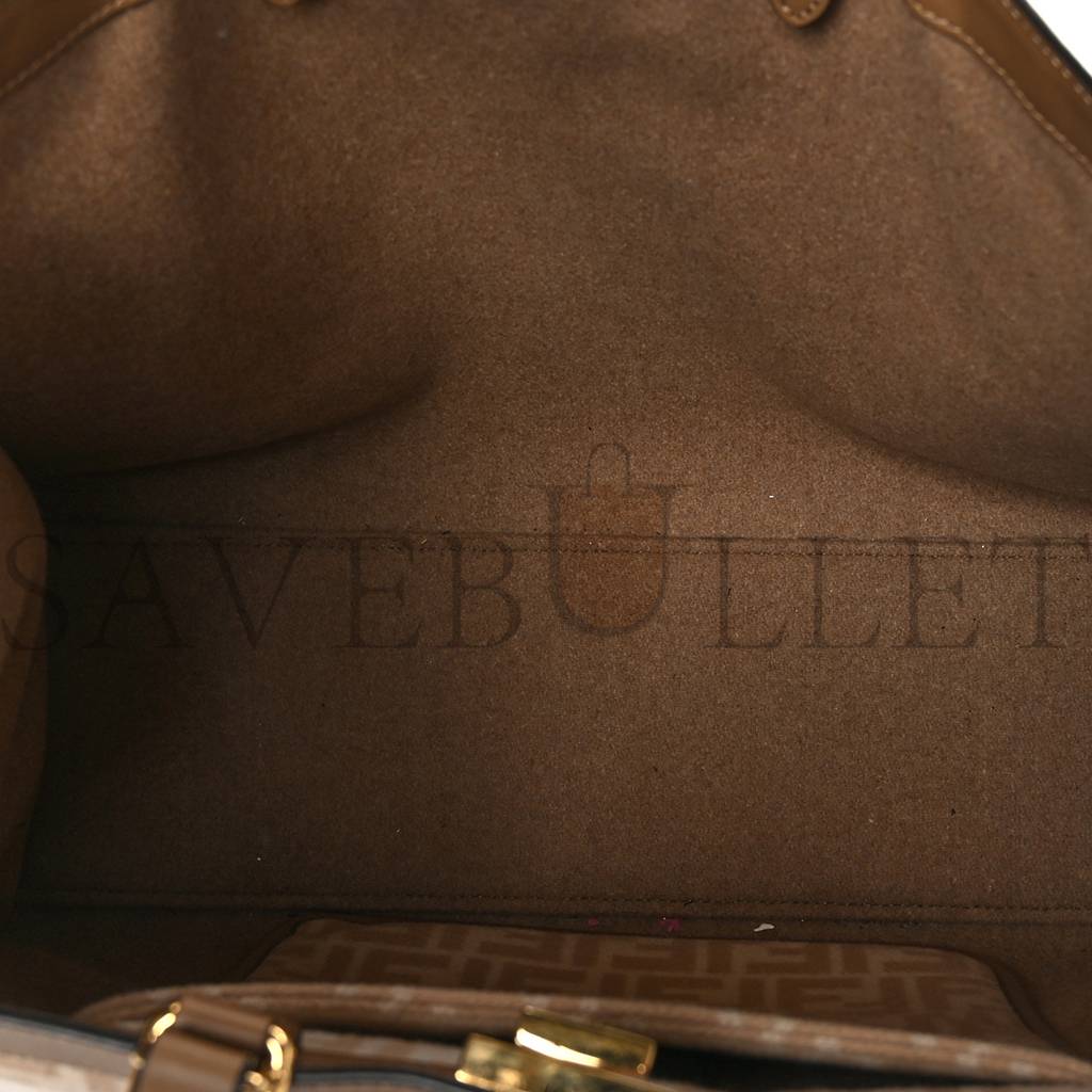 FENDI WOOL VITELLO KING SETA FF 1974 MEDIUM PEEKABOO X-TOTE BEIGE CAMMELLO SAND (41*29*15cm) FENDI WOOL VITELLO KING SETA FF 1974 MEDIUM PEEKABOO X-TOTE BEIGE CAMMELLO SAND (41*29*15cm)