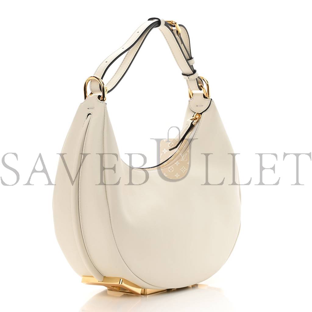 FENDI VITELLO GRACE MATTE SMALL FENDIGRAPHY HOBO BAG WHITE ICE (28*21*8cm) FENDI VITELLO GRACE MATTE SMALL FENDIGRAPHY HOBO BAG WHITE ICE (28*21*8cm)